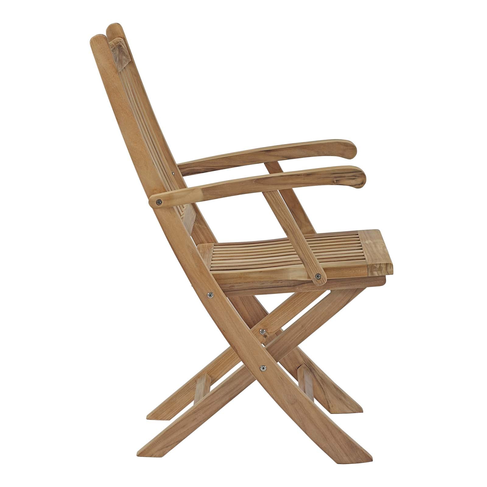 Marina Outdoor Patio Teak Folding Chair in Natural