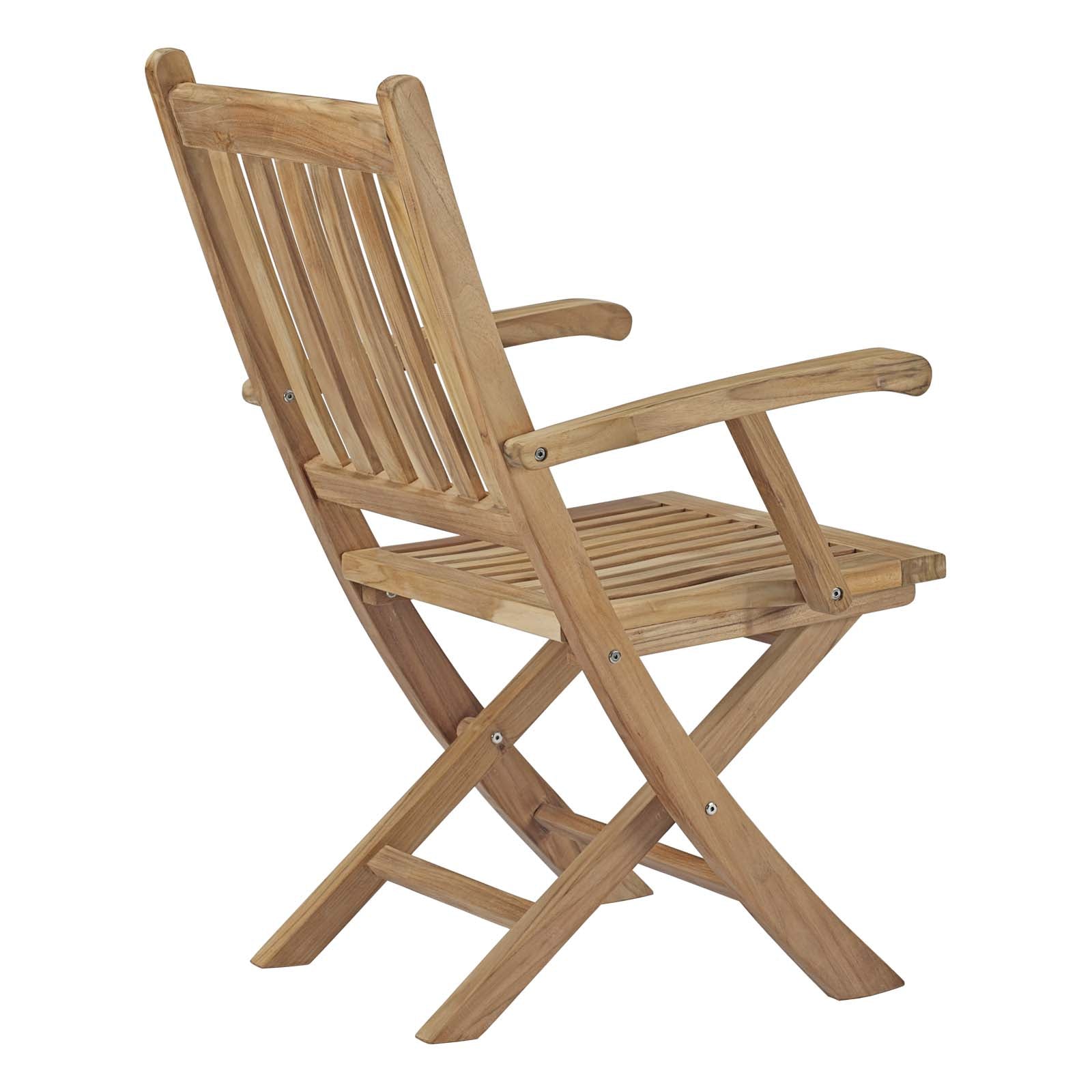 Marina Outdoor Patio Teak Folding Chair in Natural