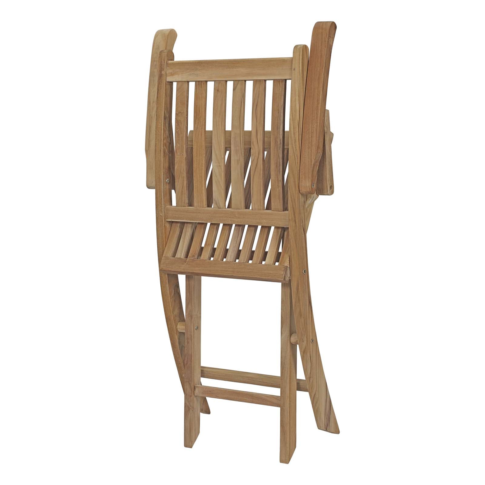 Marina Outdoor Patio Teak Folding Chair in Natural