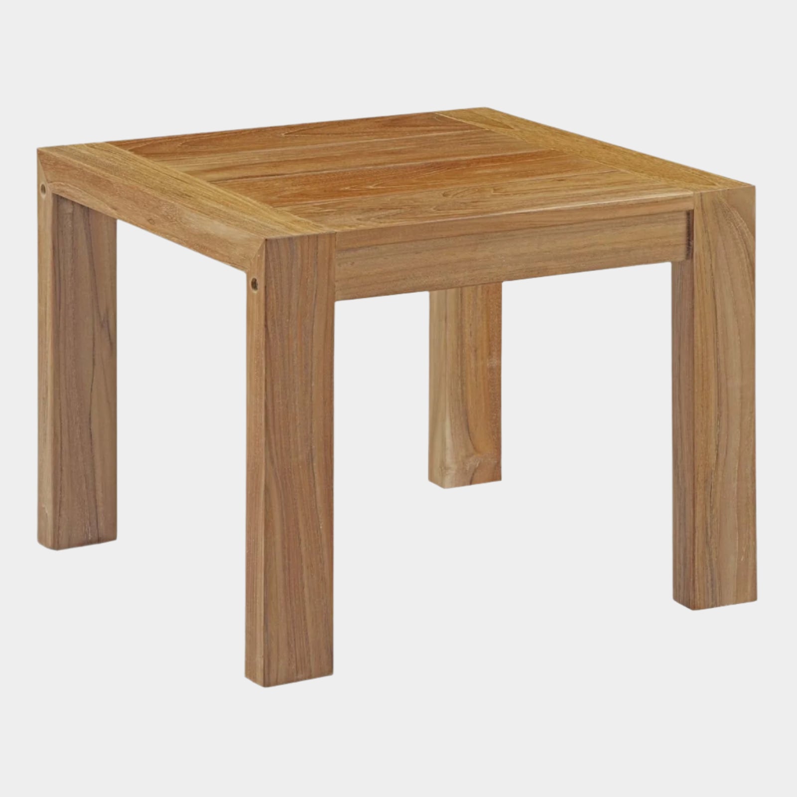 Upland Outdoor Patio Wood Side Table in Natural