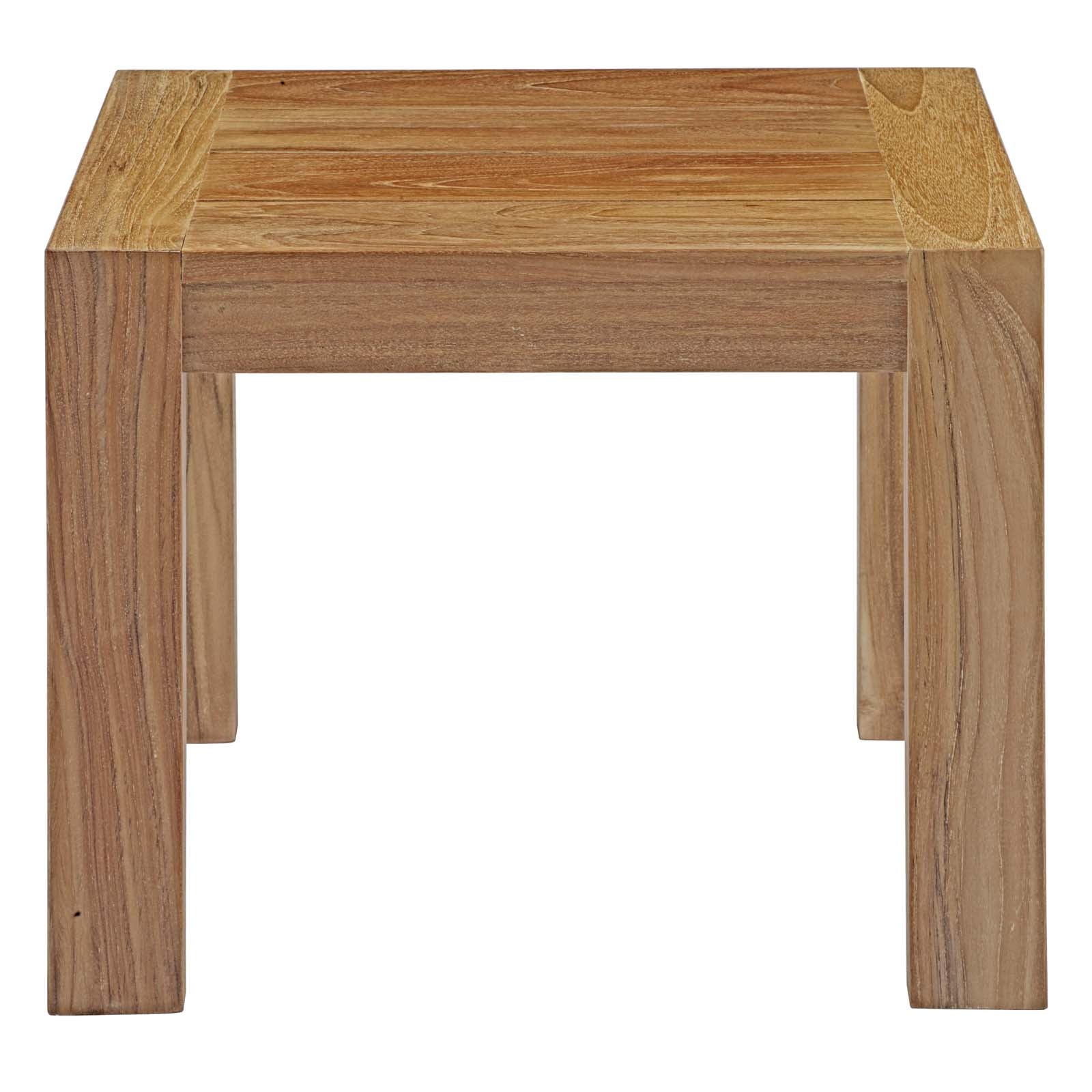 Table d'appoint d'extérieur Upland en bois naturel 