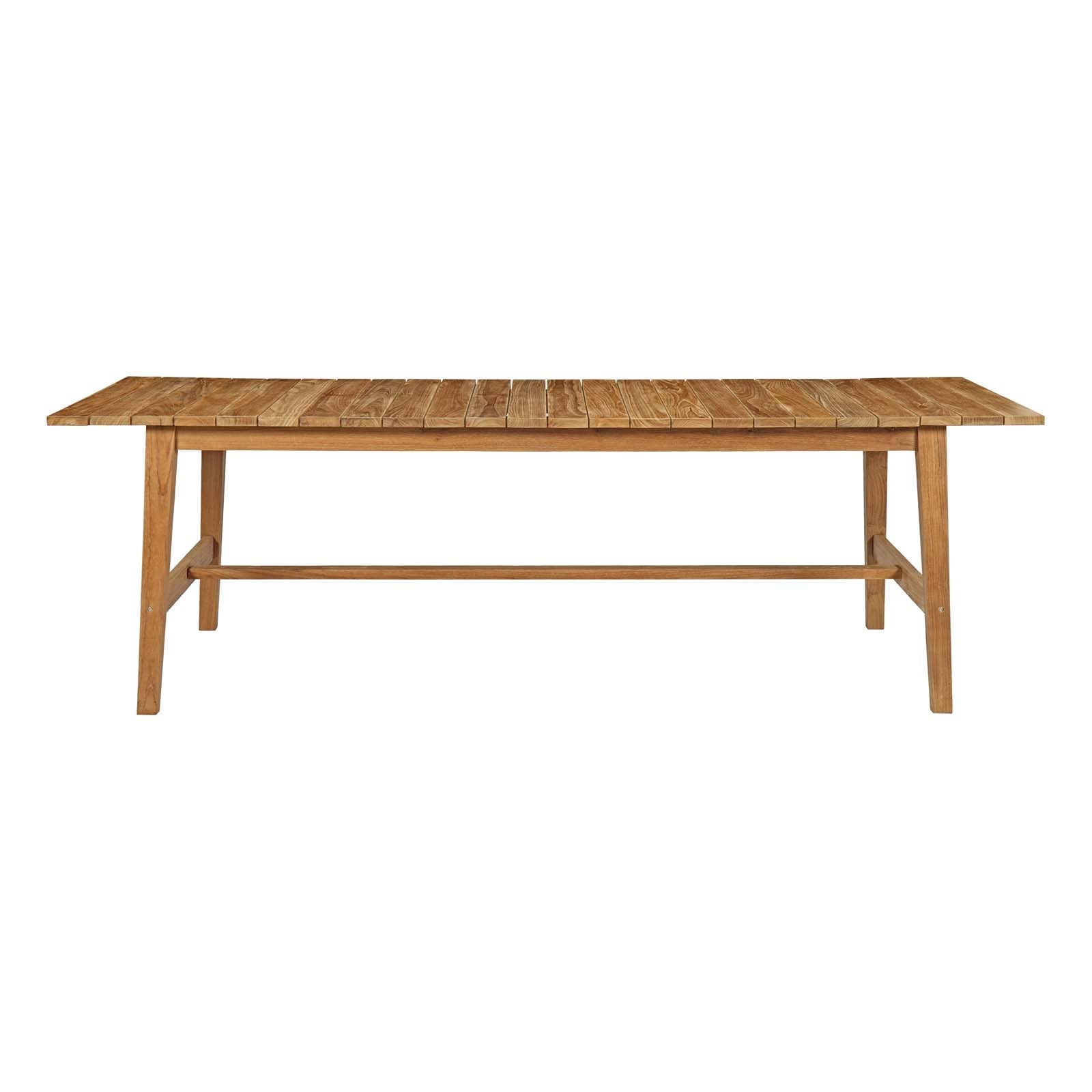 Dorset Outdoor Patio Teak Dining Table in Natural