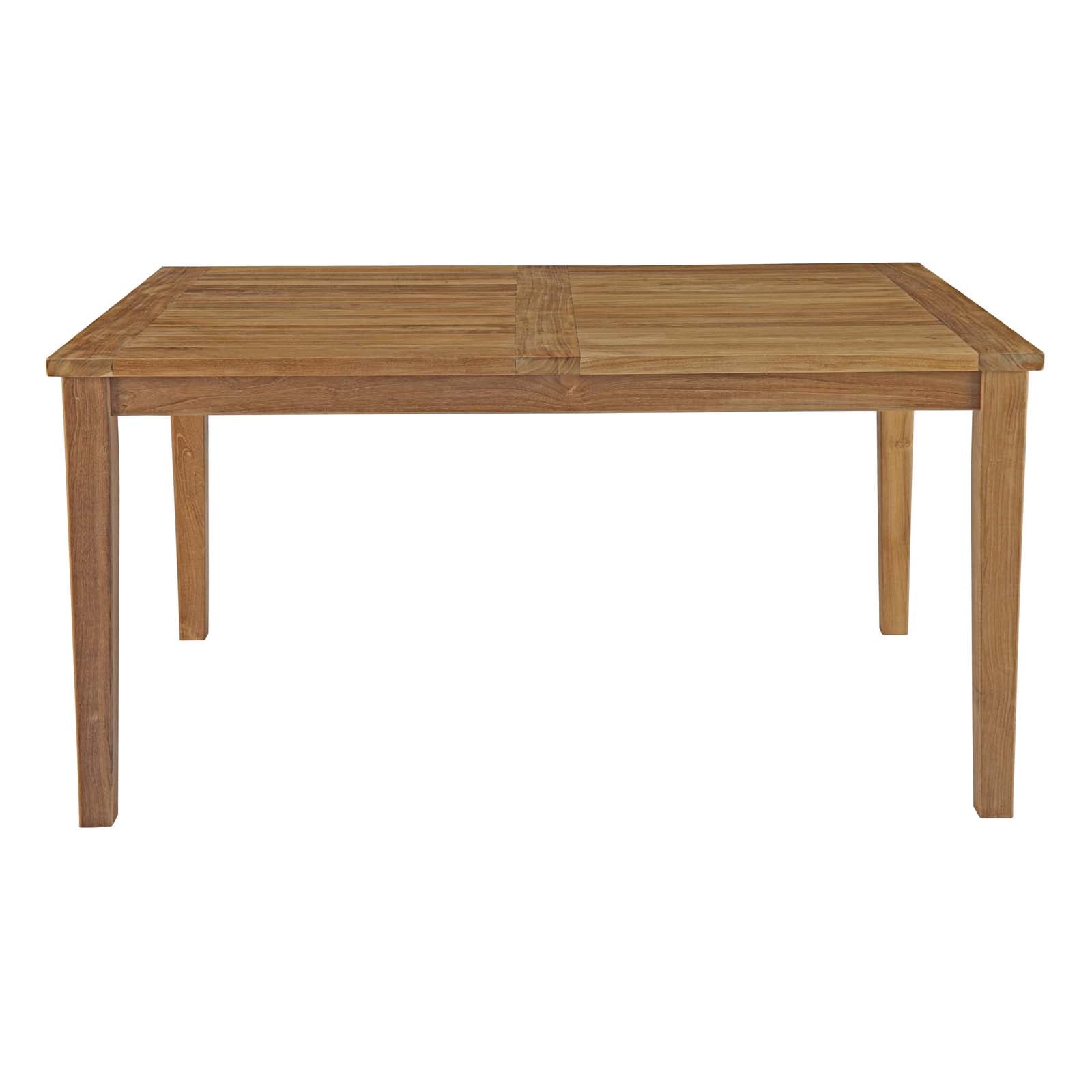 Marina Outdoor Patio Teak Dining Table in Natural