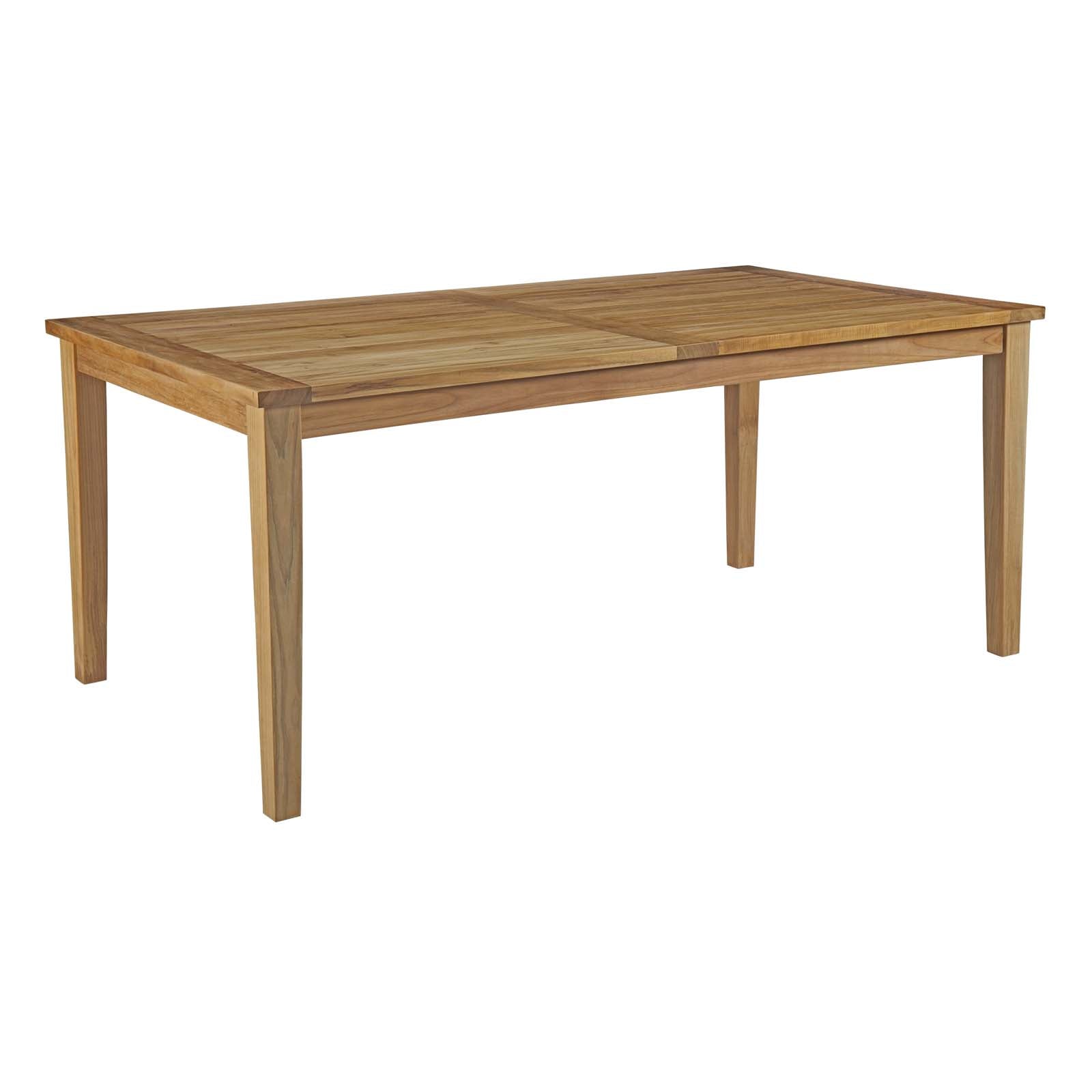 Marina Outdoor Patio Teak Dining Table in Natural