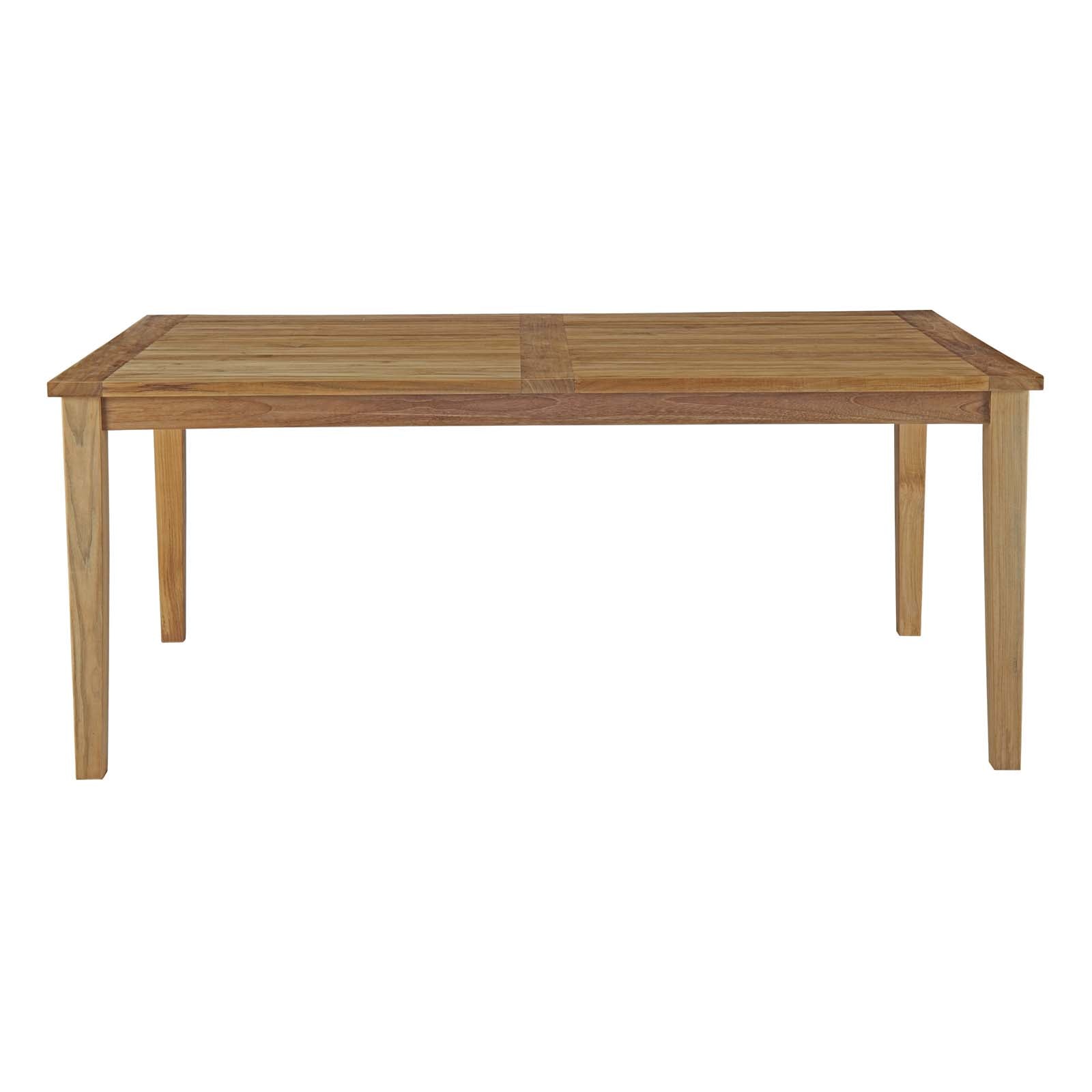 Marina Outdoor Patio Teak Dining Table in Natural