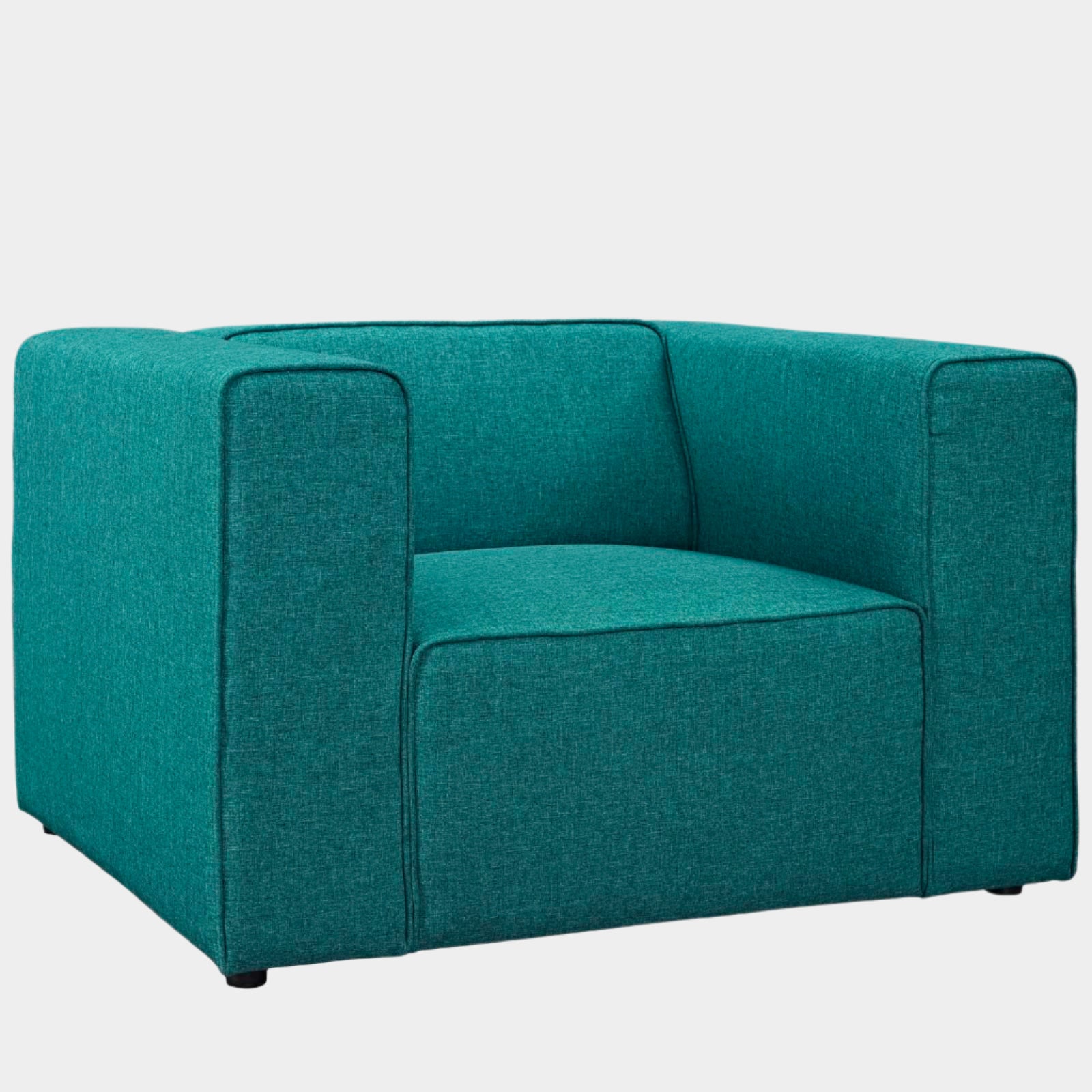 Fauteuil en tissu rembourré Mingle