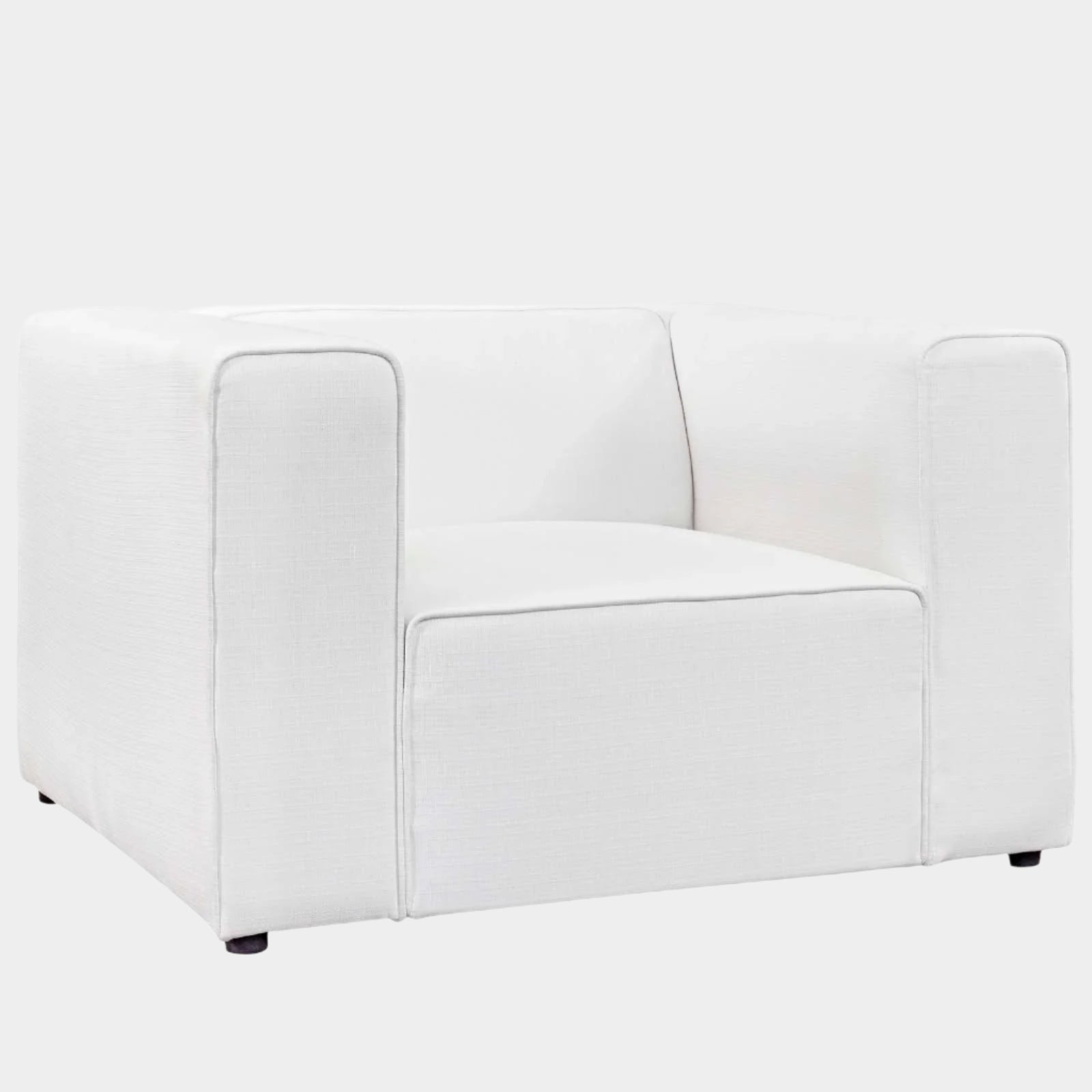 Fauteuil en tissu rembourré Mingle