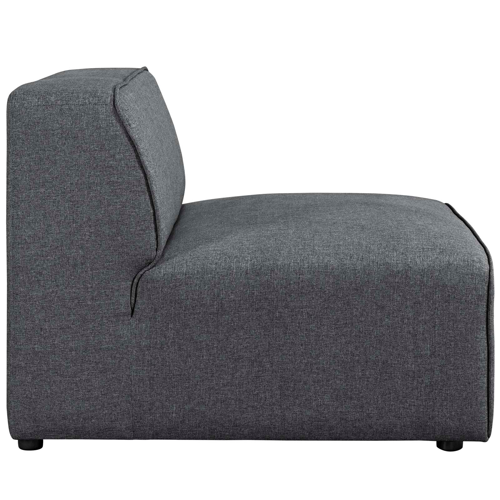 Fauteuil sans accoudoirs en tissu Mingle