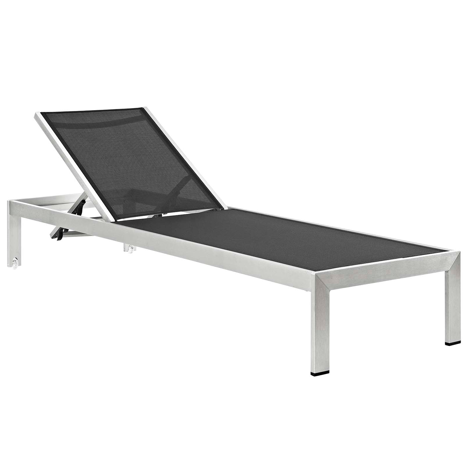 Shore Outdoor Patio Aluminum Chaise with Cushions Set