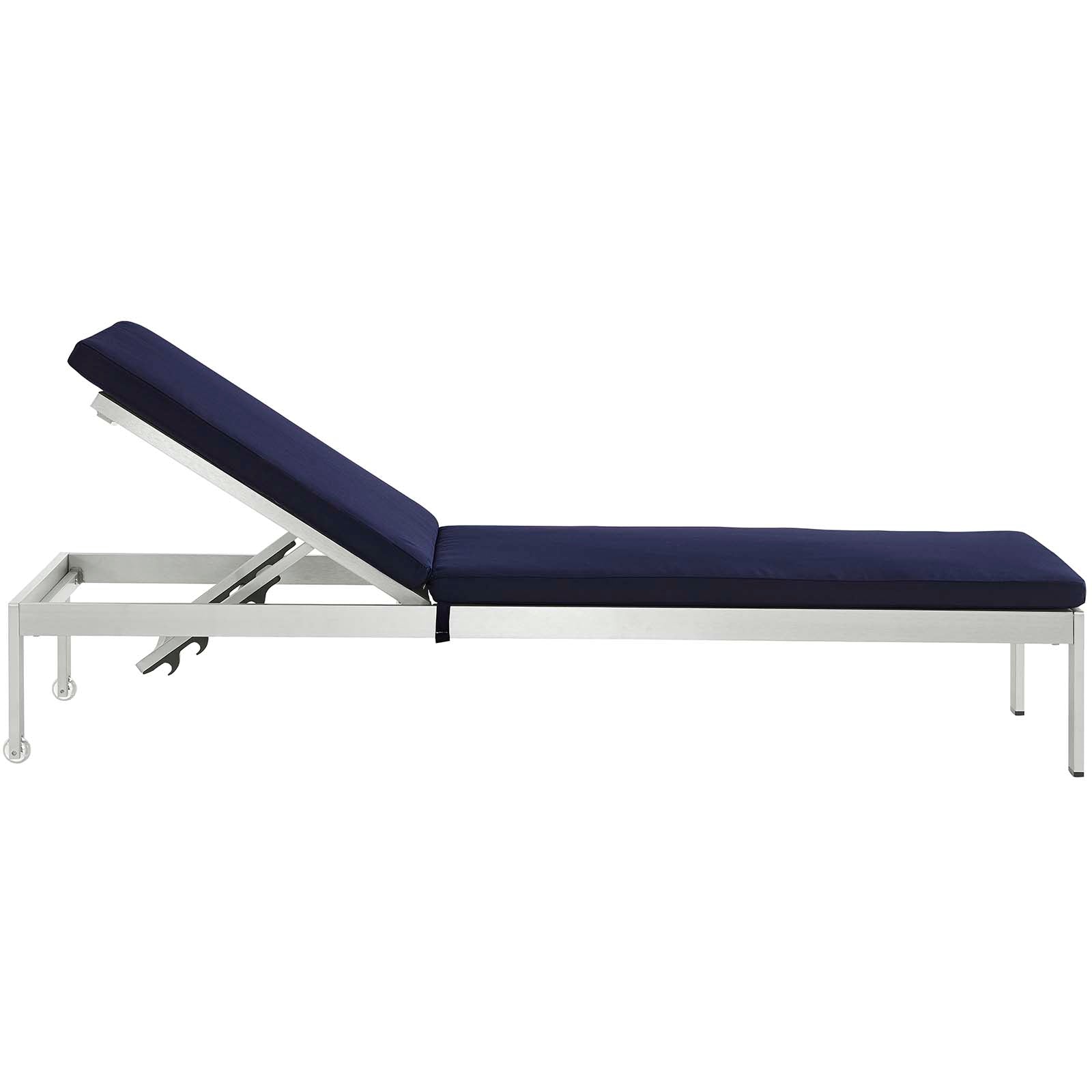 Shore Outdoor Patio Aluminum Chaise with Cushions Set