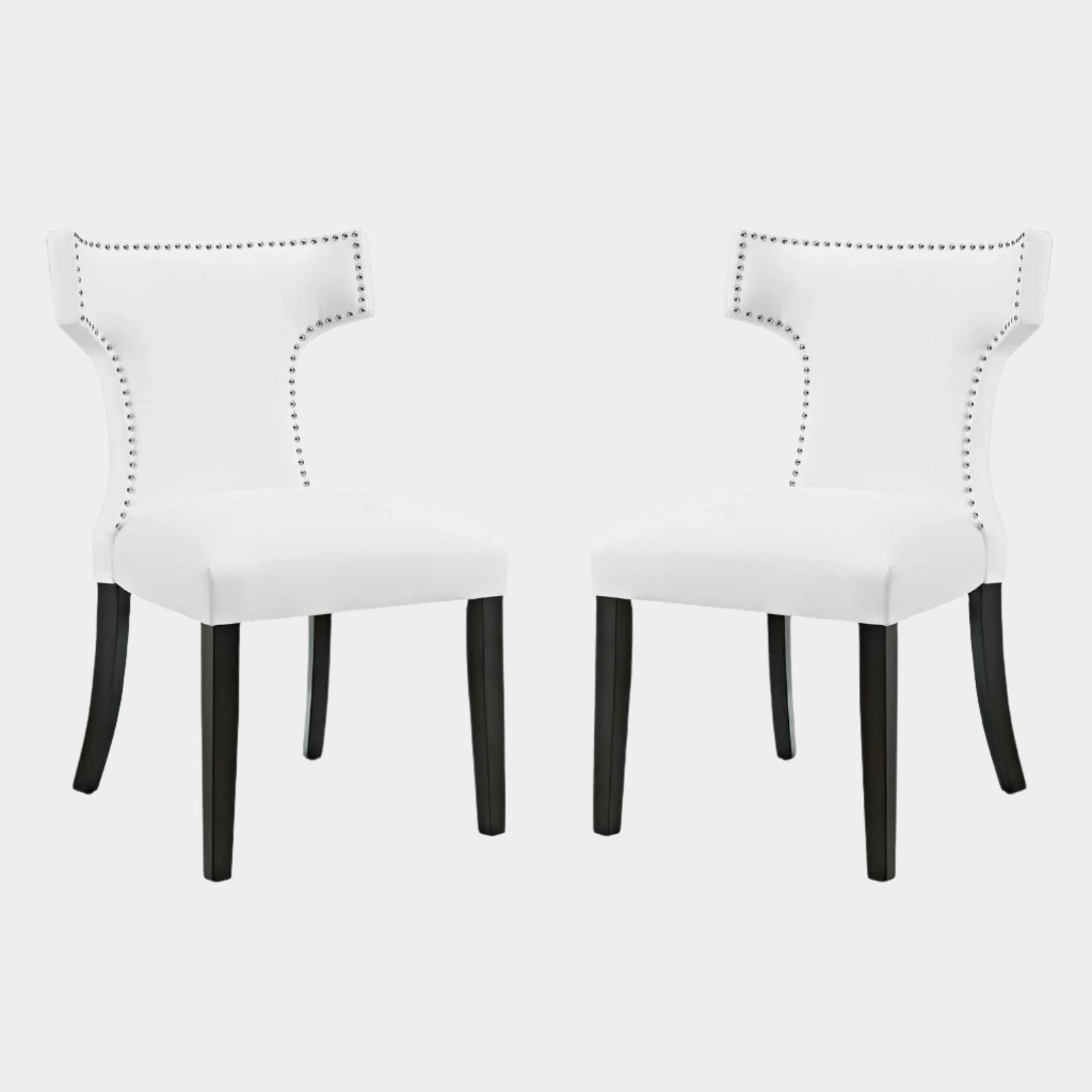 Curve Dining Side Chair Vinyl Set of 2