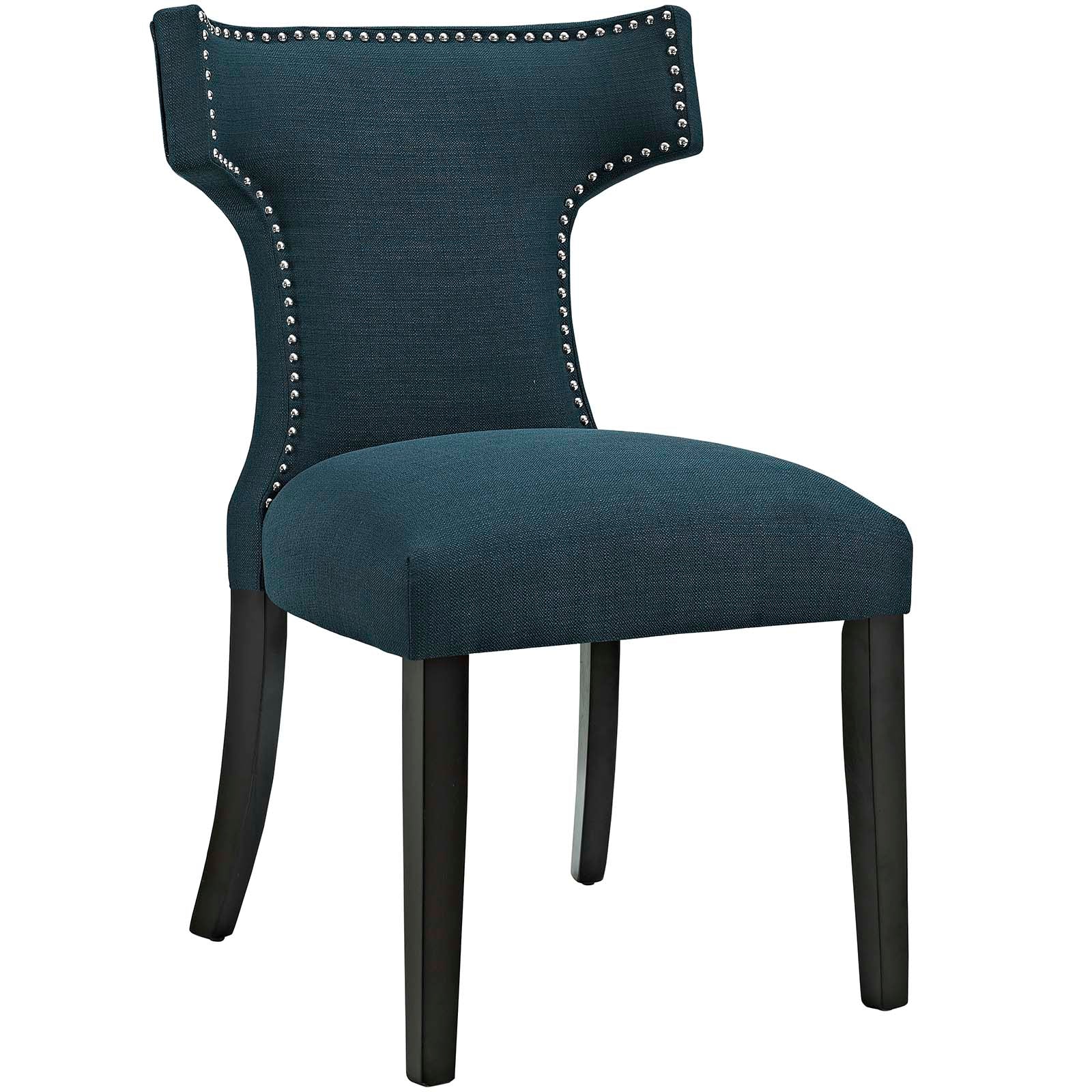 Curve Fabric Dining Side Chair Set of 2