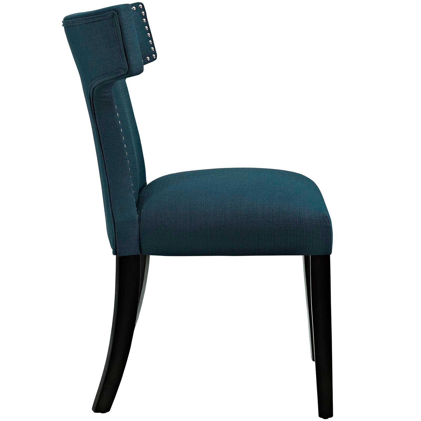 Curve Fabric Dining Side Chair Set of 2