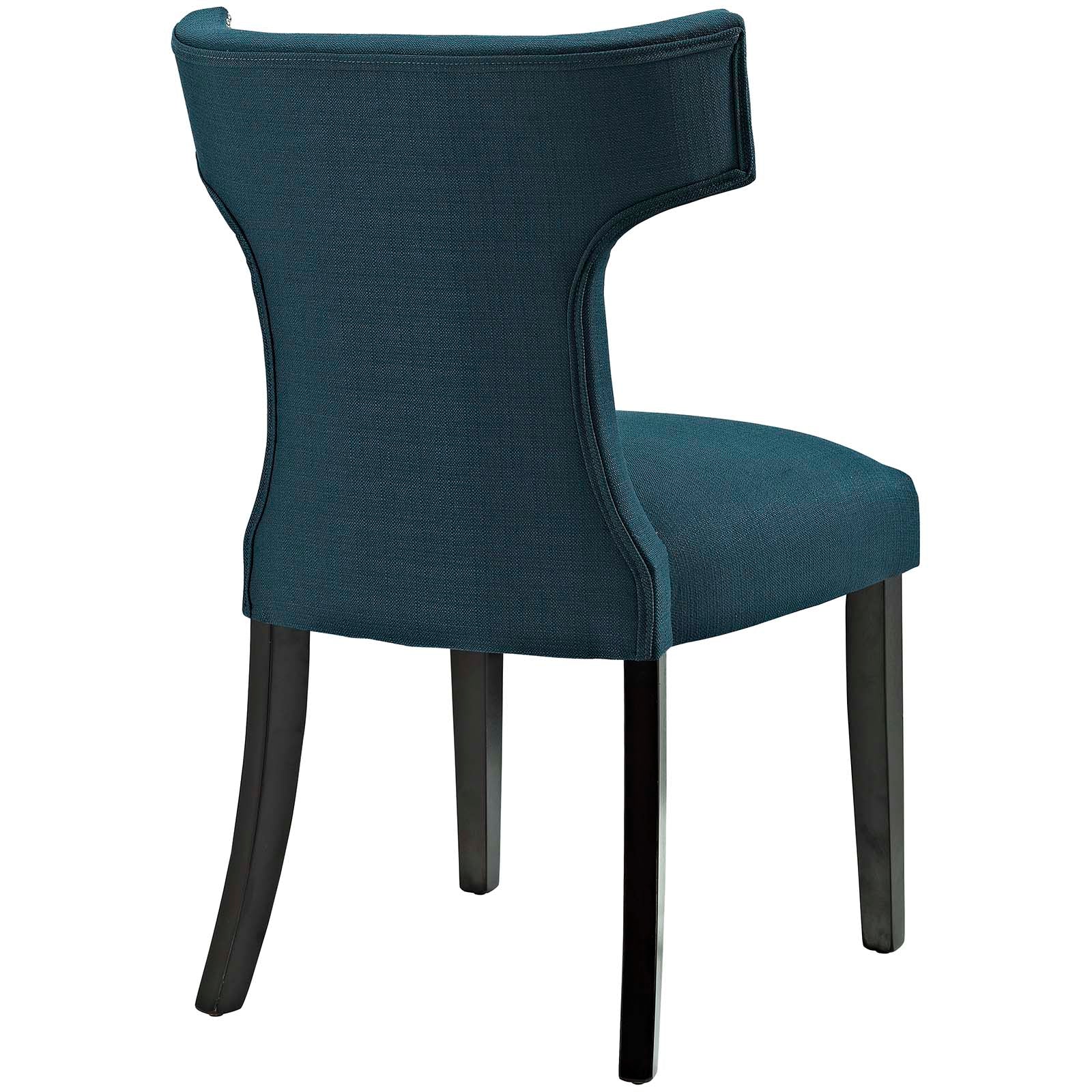 Curve Fabric Dining Side Chair Set of 2