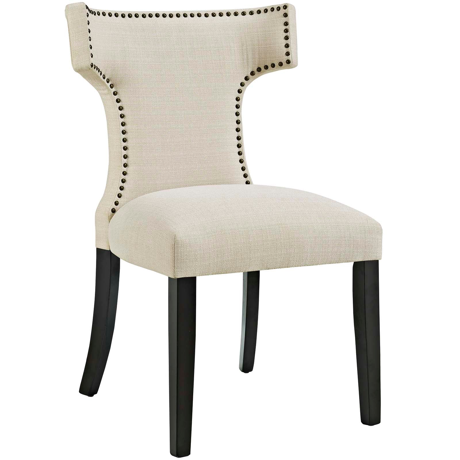 Curve Fabric Dining Side Chair Set of 2