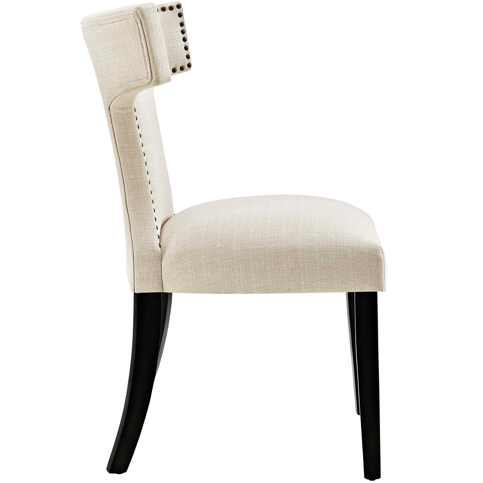 Curve Fabric Dining Side Chair Set of 2