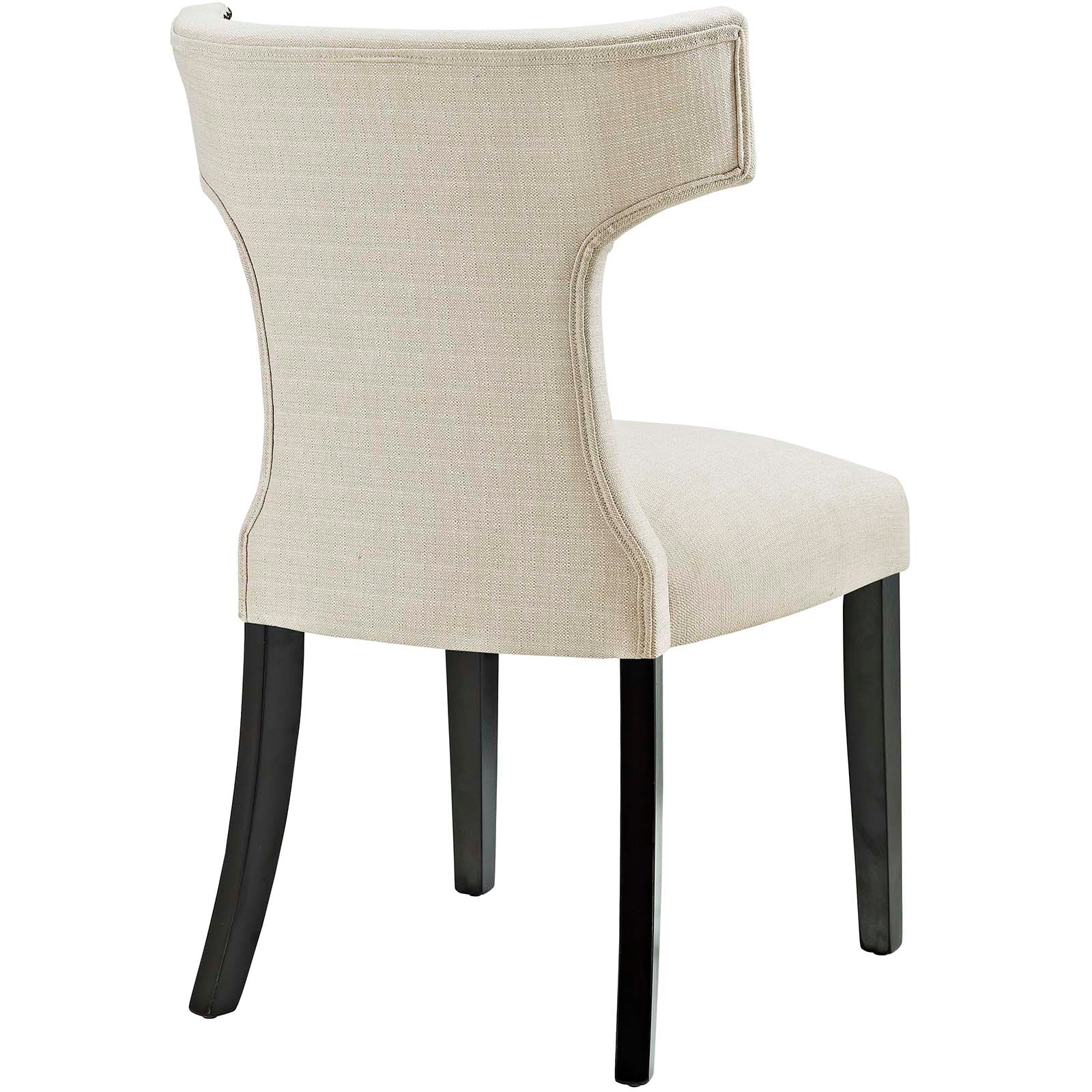 Curve Fabric Dining Side Chair Set of 2