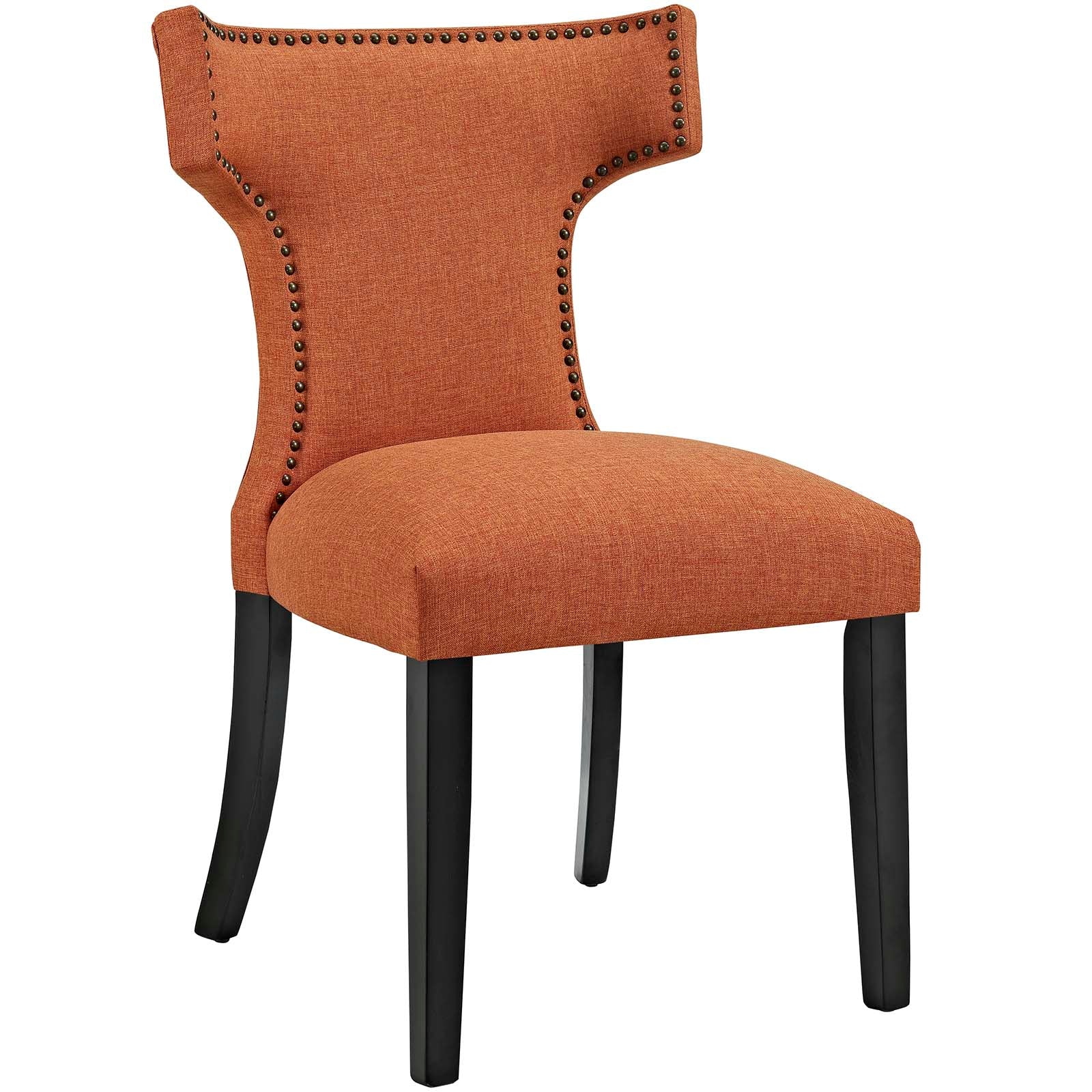 Curve Fabric Dining Side Chair Set of 2