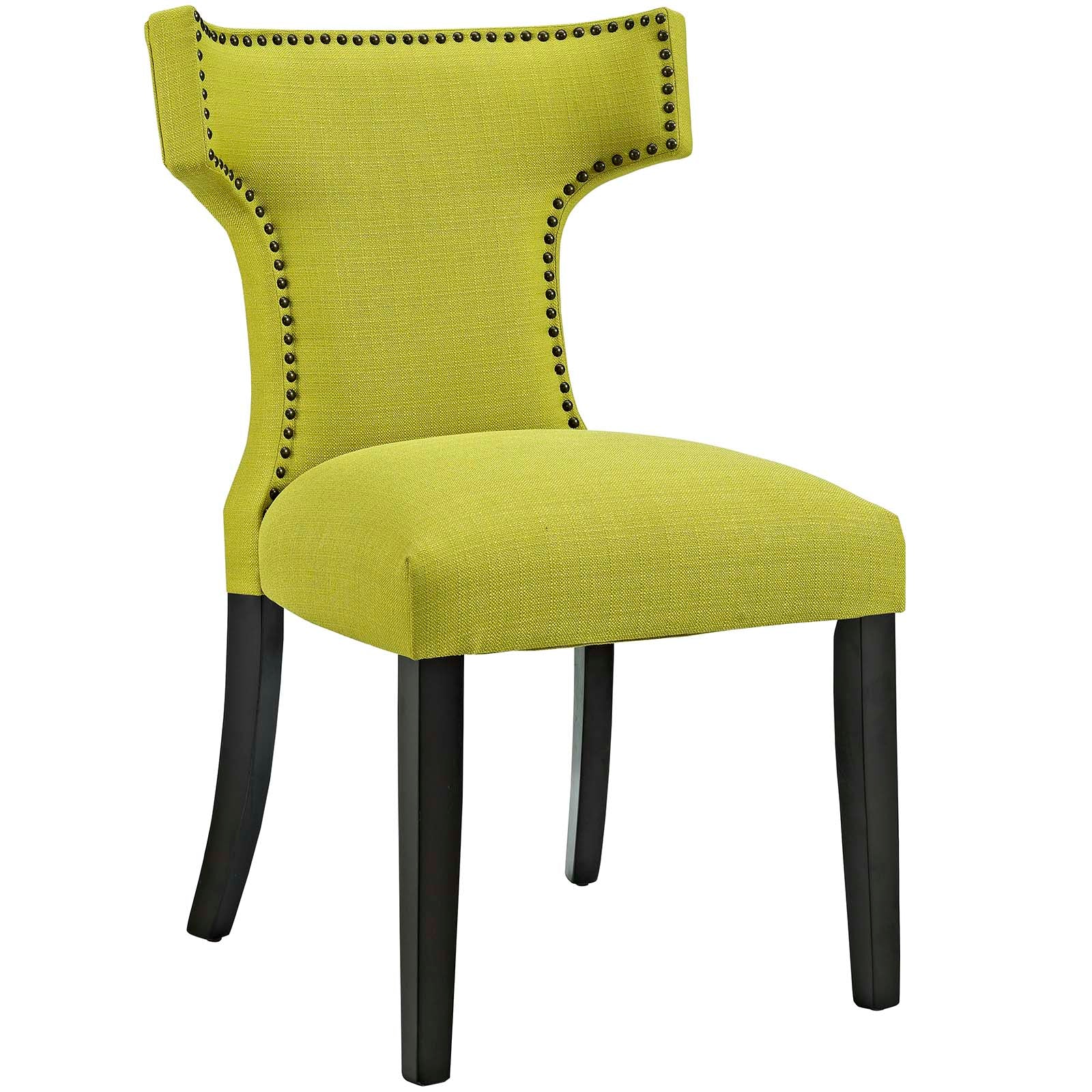 Curve Fabric Dining Side Chair Set of 2