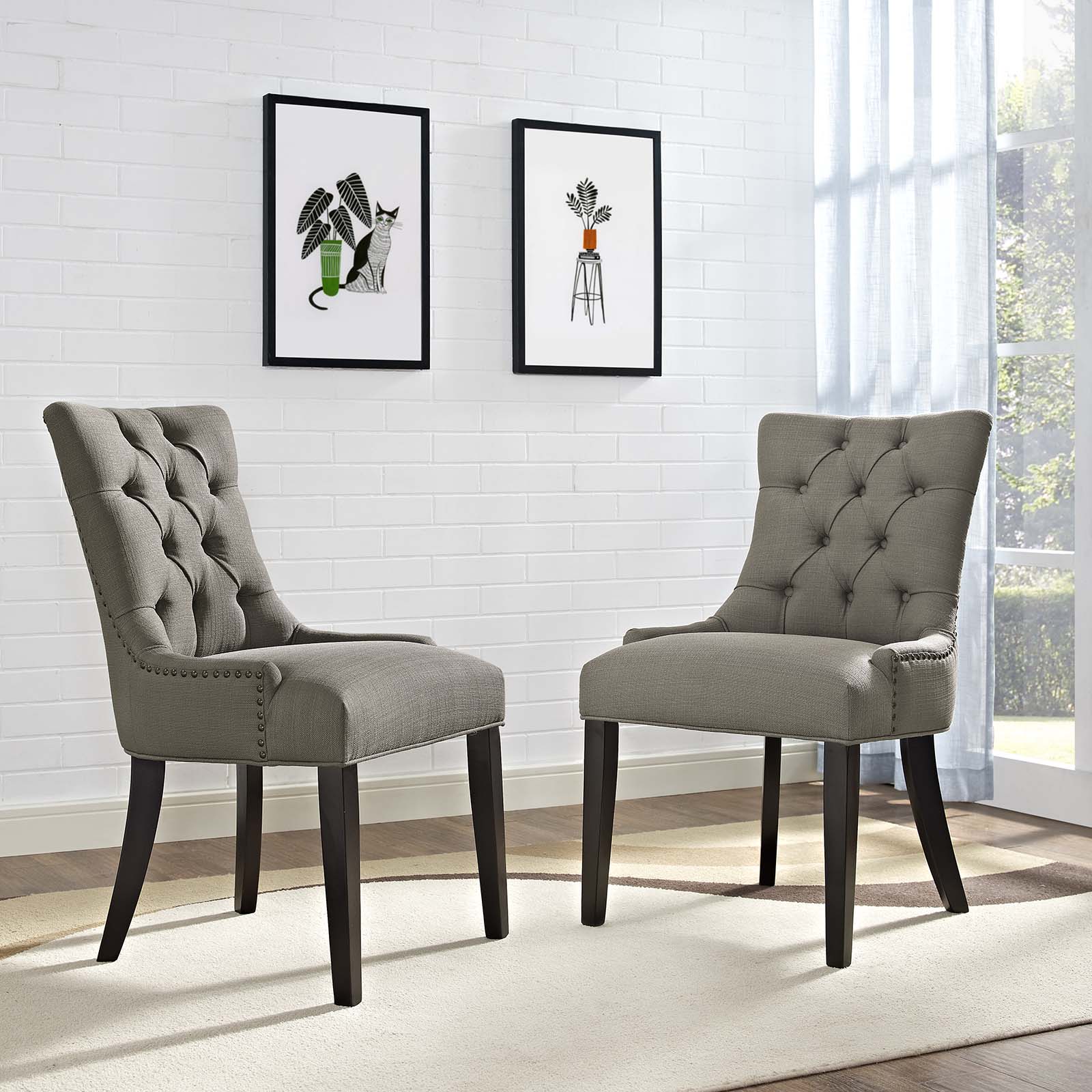 Regent Fabric Dining Side Chair Set of 2