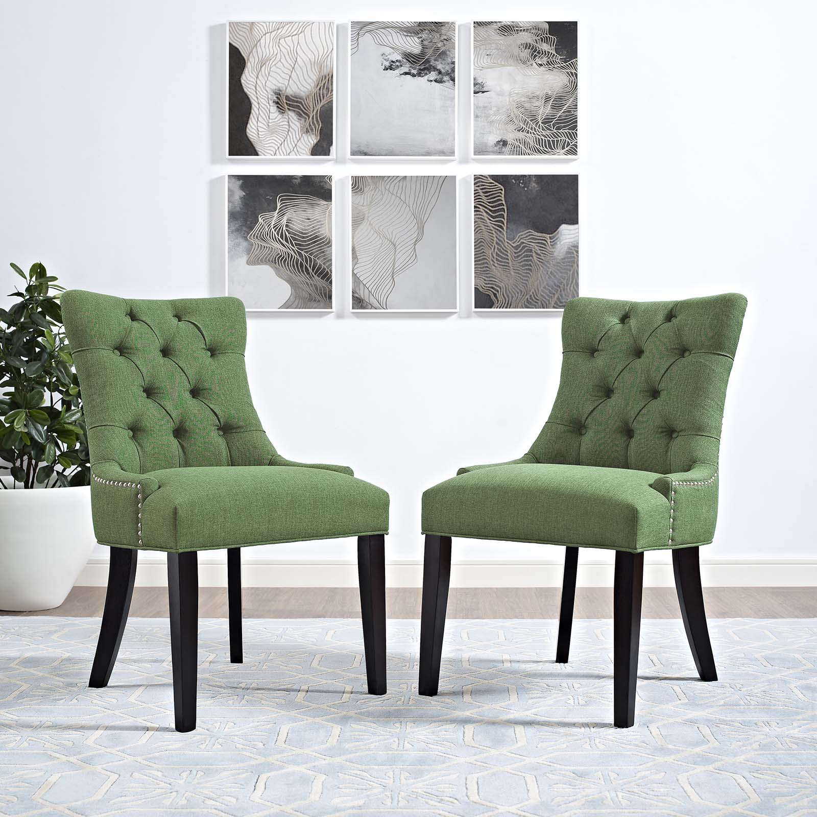 Regent Fabric Dining Side Chair Set of 2