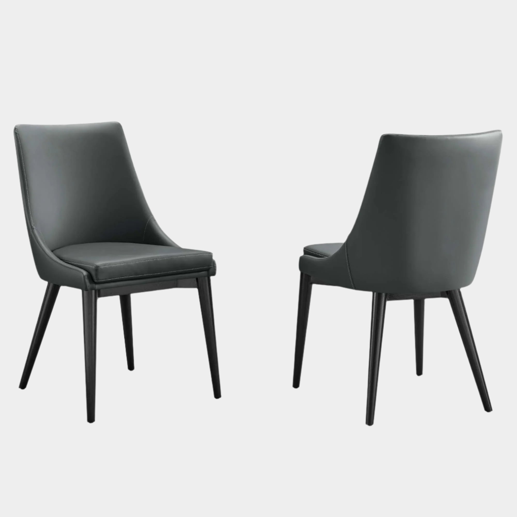 Viscount Dining Side Chair Vinyl Set of 2