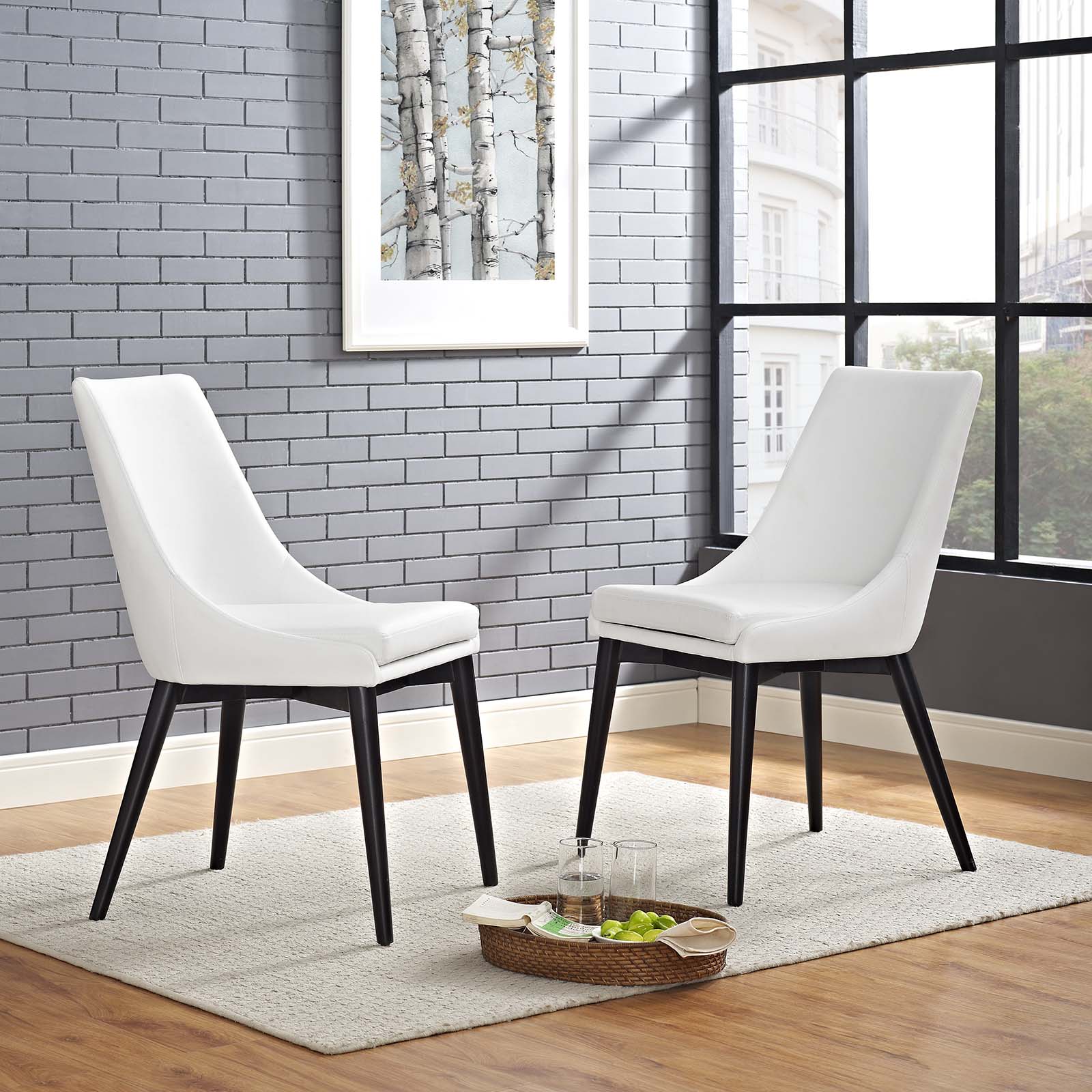 Viscount Dining Side Chair Vinyl Set of 2