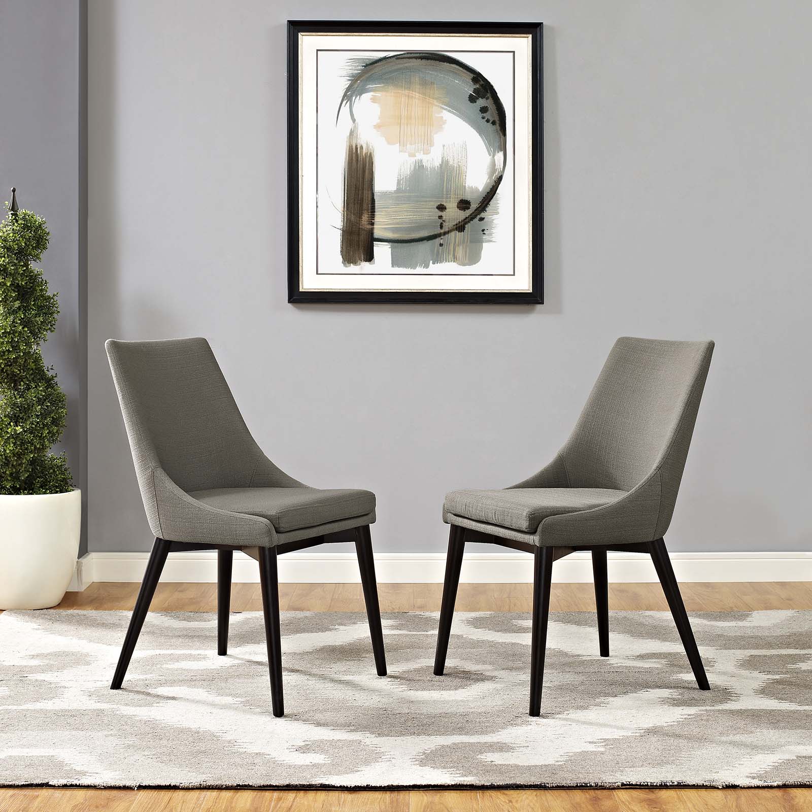 Viscount Dining Side Chair Fabric Set of 2