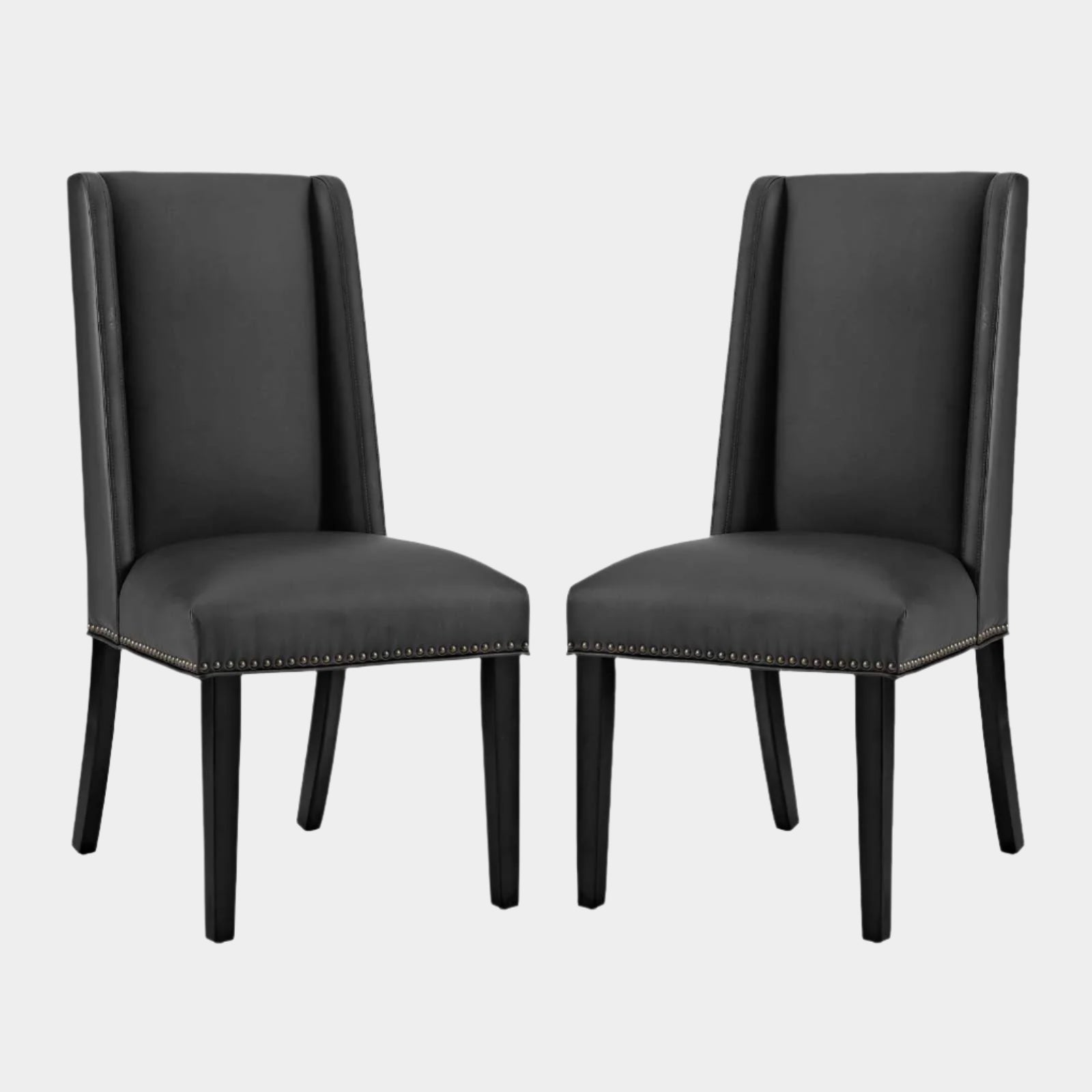 Baron Dining Chair Vinyl Set of 2