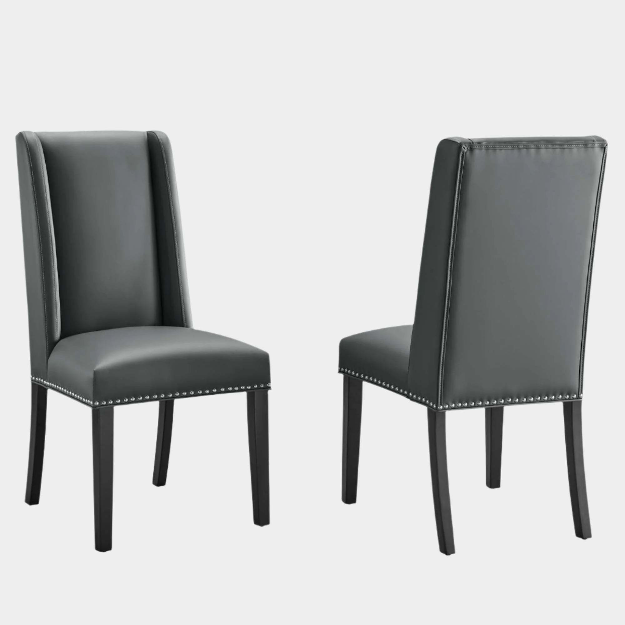 Baron Dining Chair Vinyl Set of 2