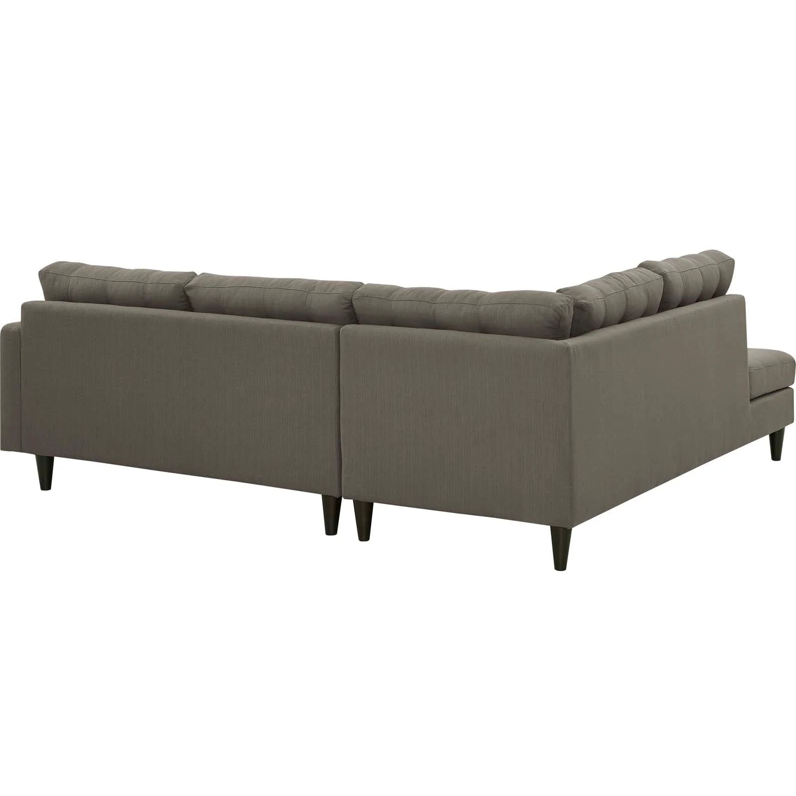 Empress 2 Piece Upholstered Fabric Left Facing Bumper Sectional