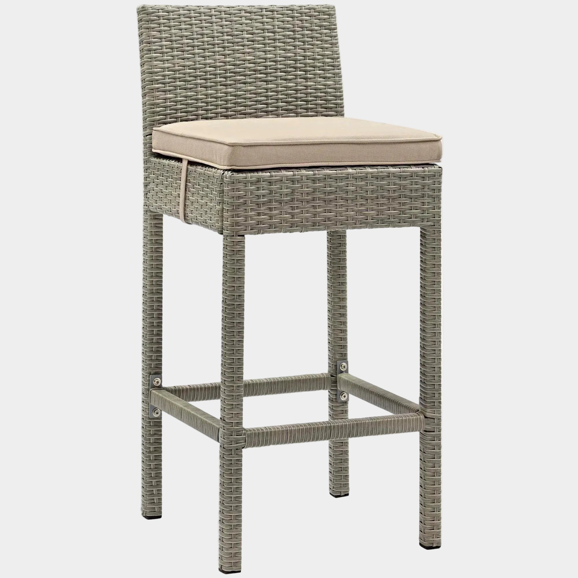 Conduit Outdoor Wicker Rattan Bar Stool