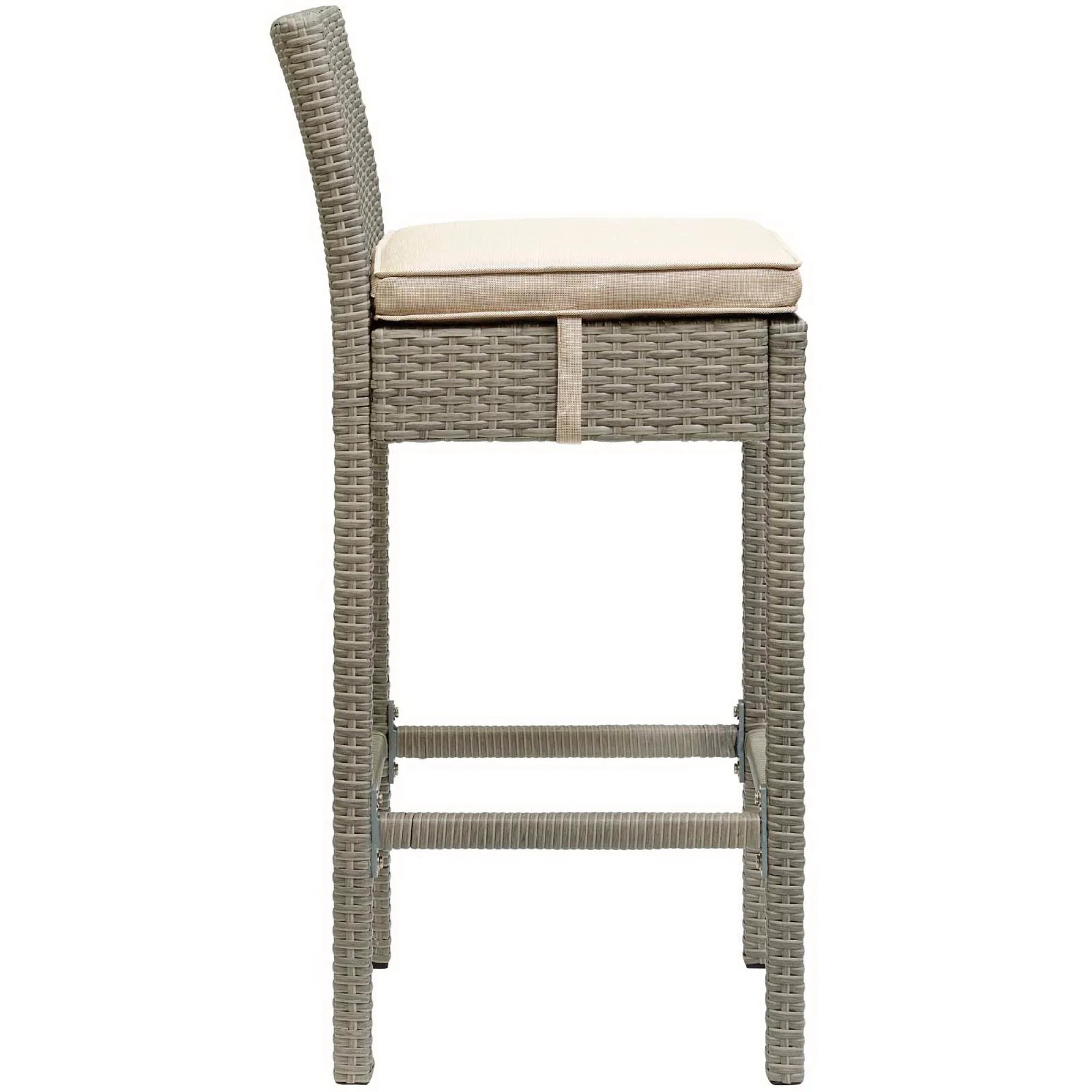Conduit Outdoor Wicker Rattan Bar Stool