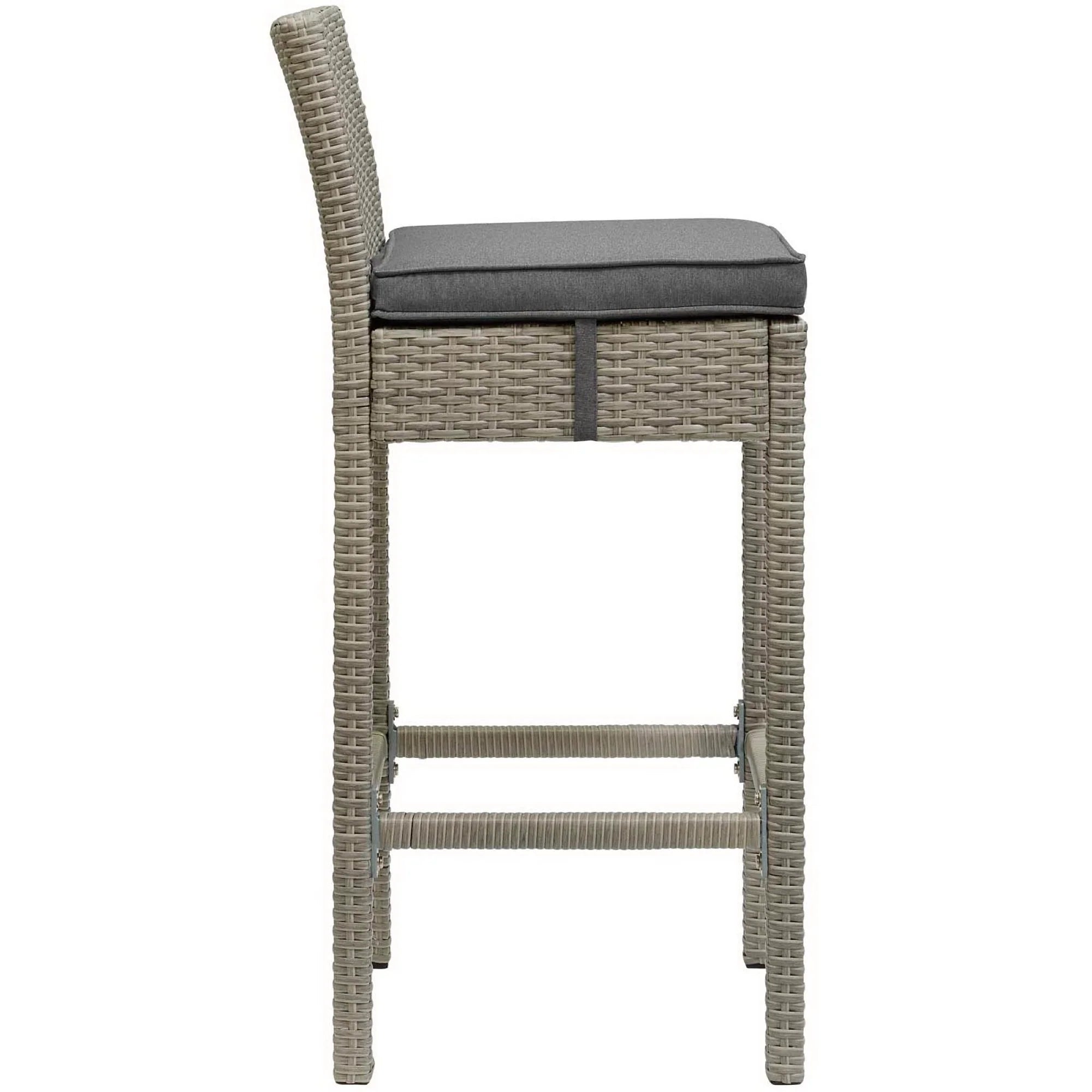 Conduit Outdoor Wicker Rattan Bar Stool