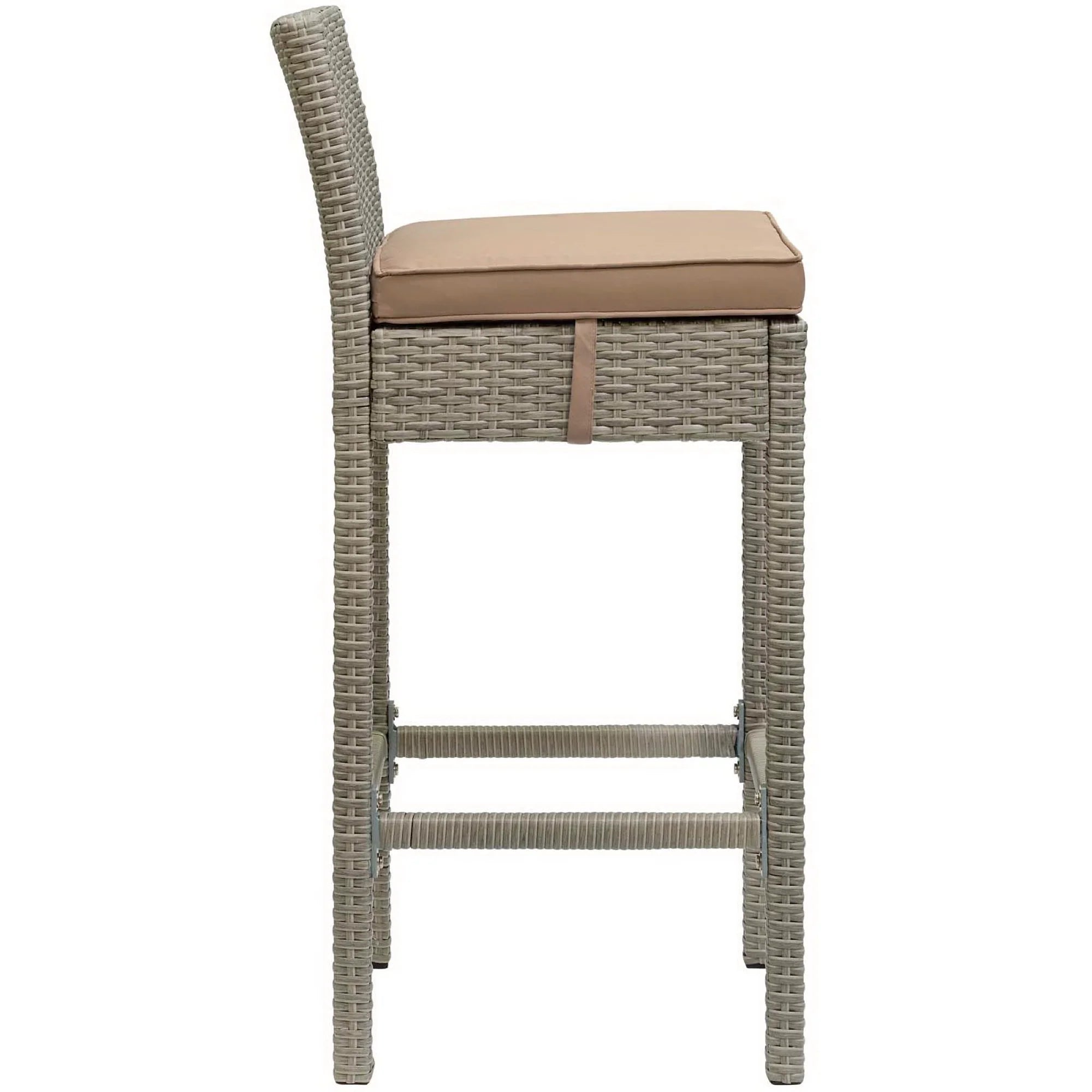 Conduit Outdoor Wicker Rattan Bar Stool