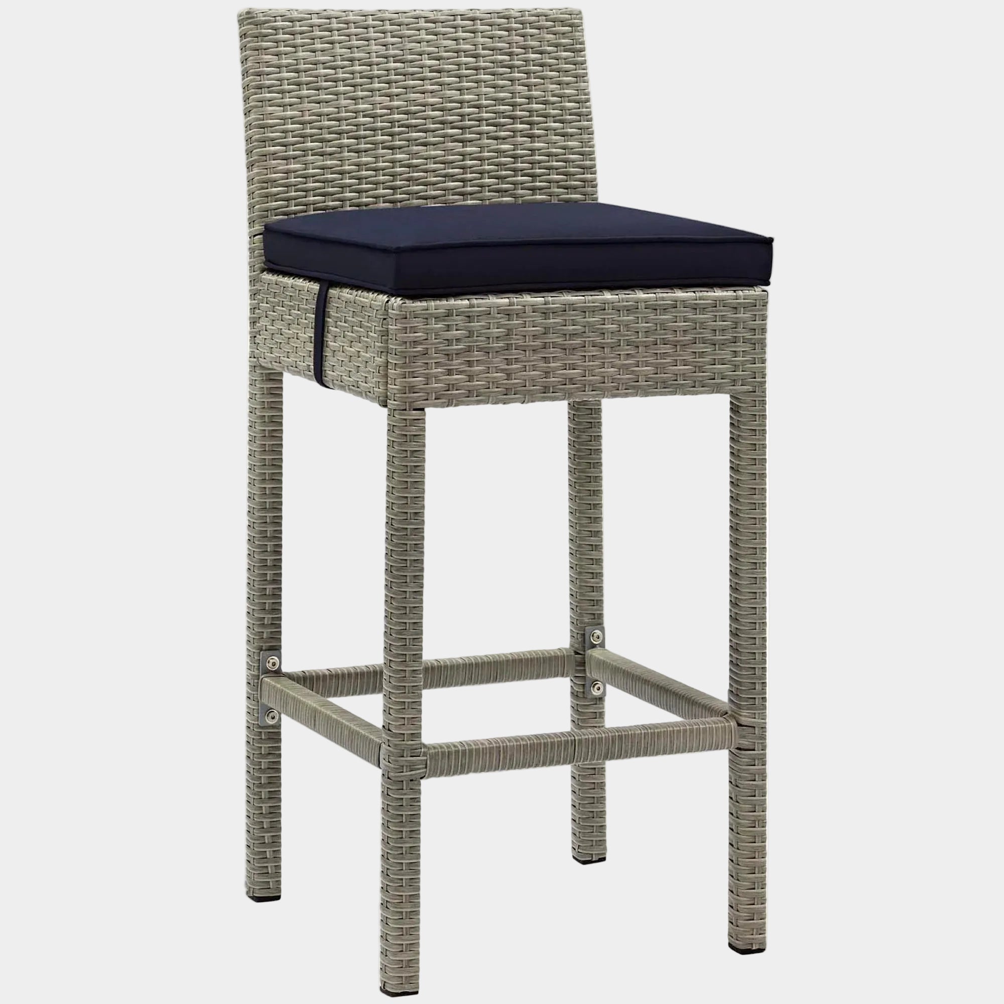Conduit Outdoor Wicker Rattan Bar Stool
