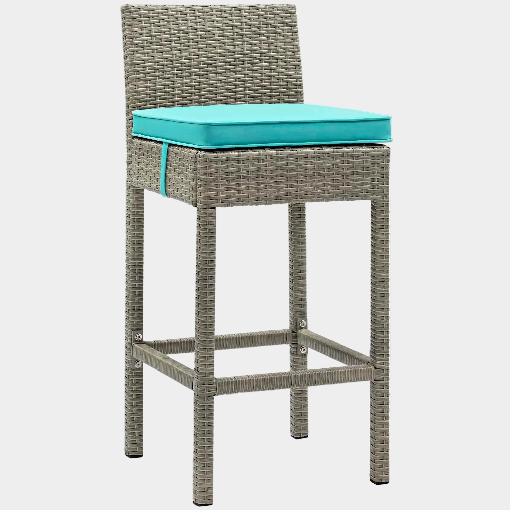 Conduit Outdoor Wicker Rattan Bar Stool