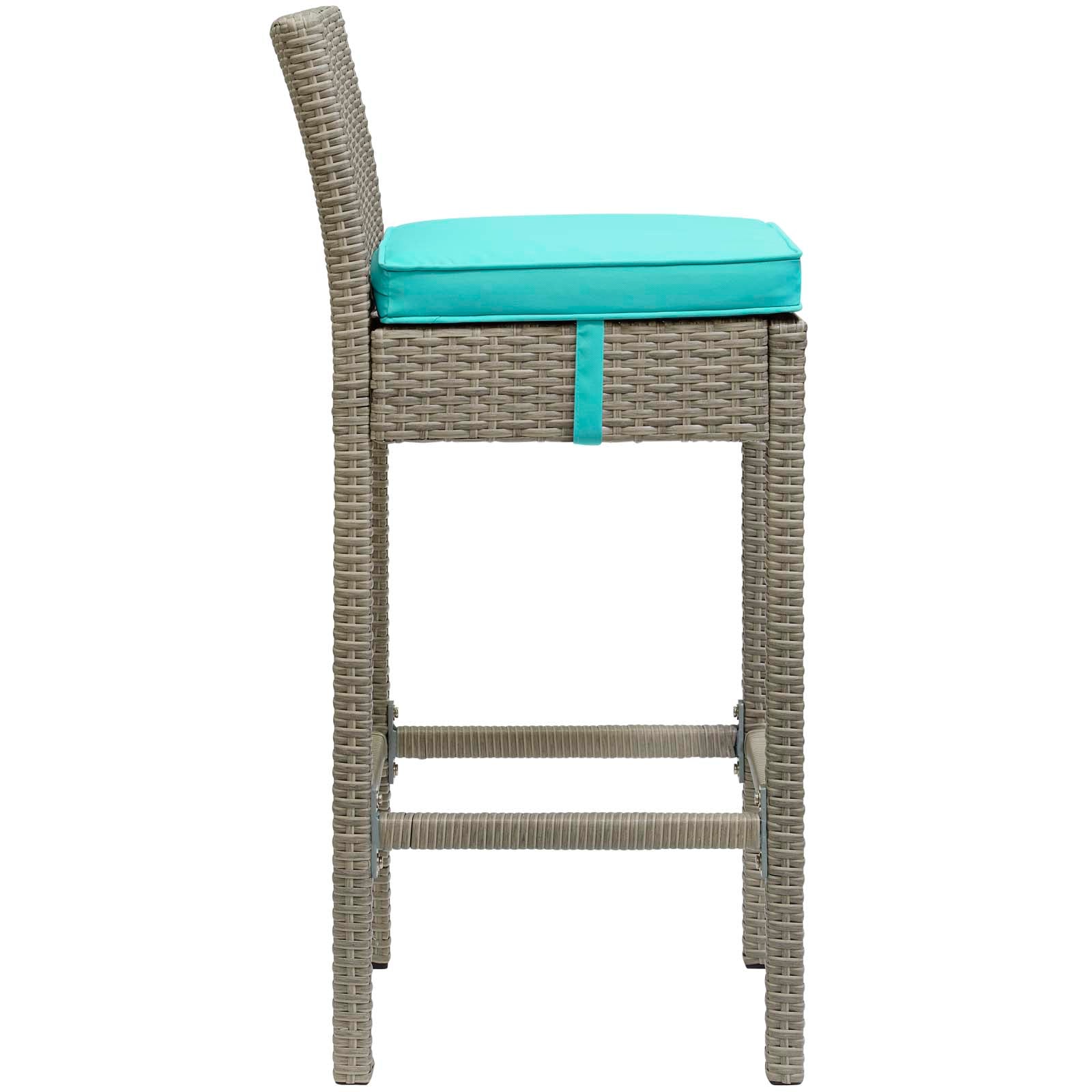 Conduit Outdoor Patio Wicker Rattan Bar Stool