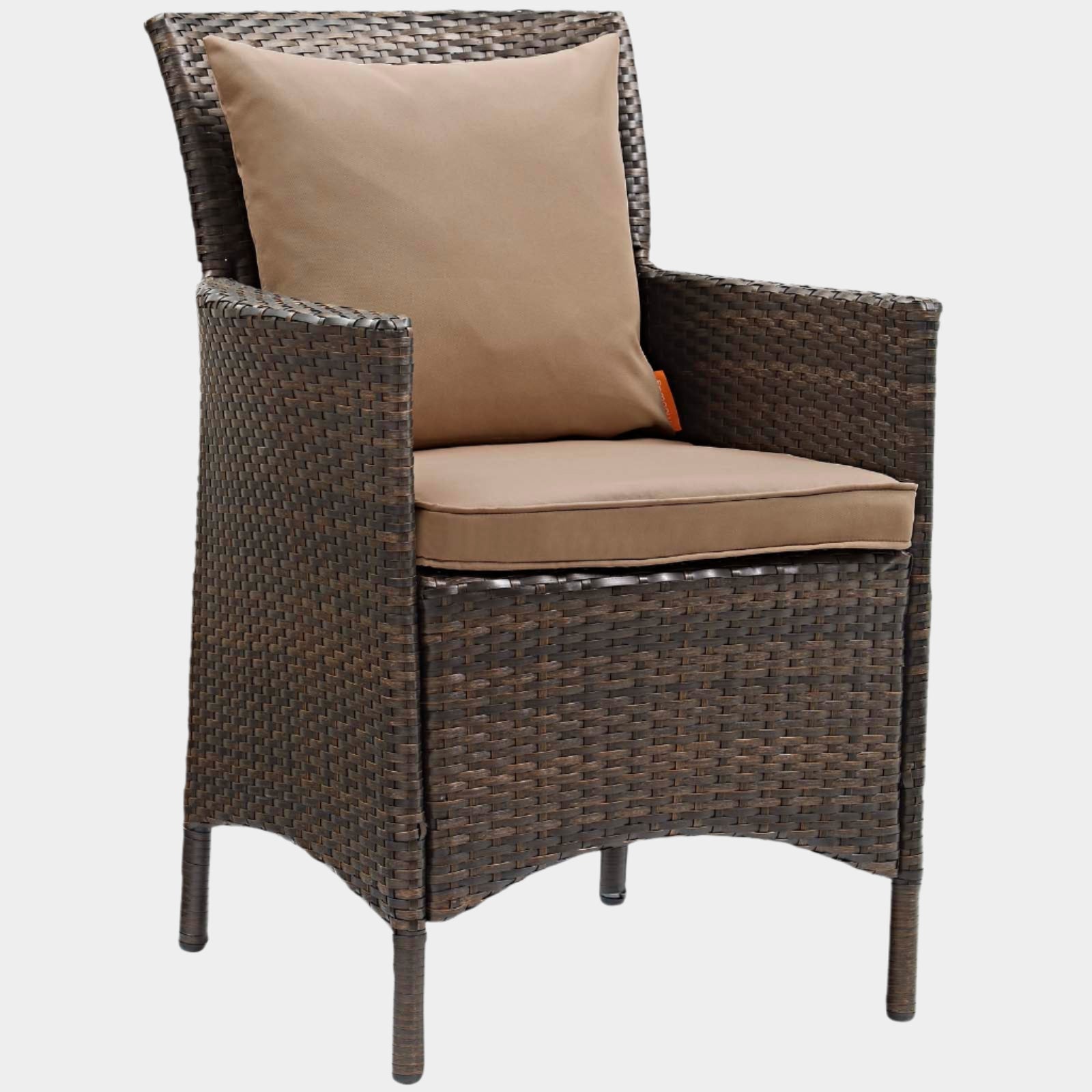 Conduit Outdoor Patio Wicker Rattan Dining Armchair