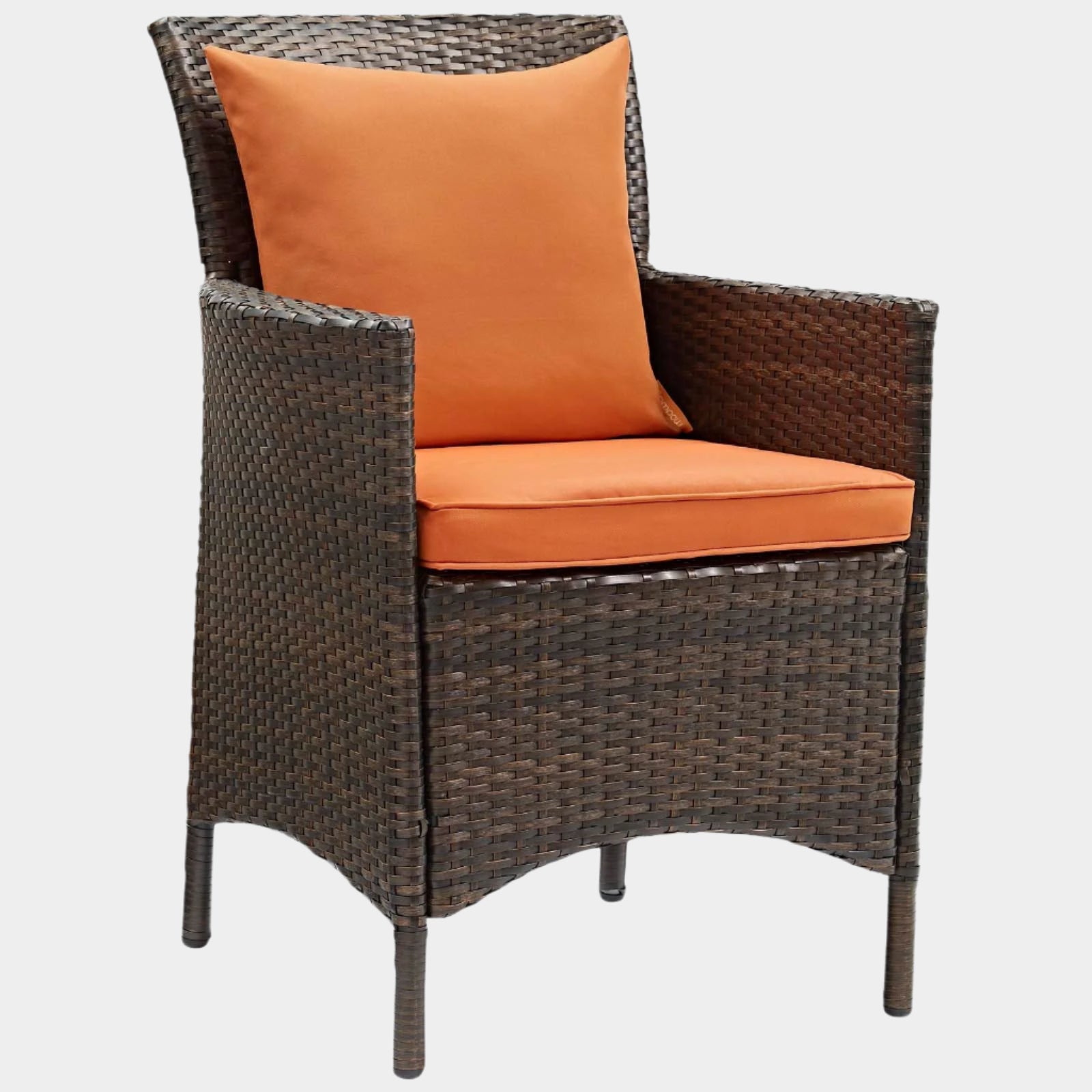 Conduit Outdoor Patio Wicker Rattan Dining Armchair