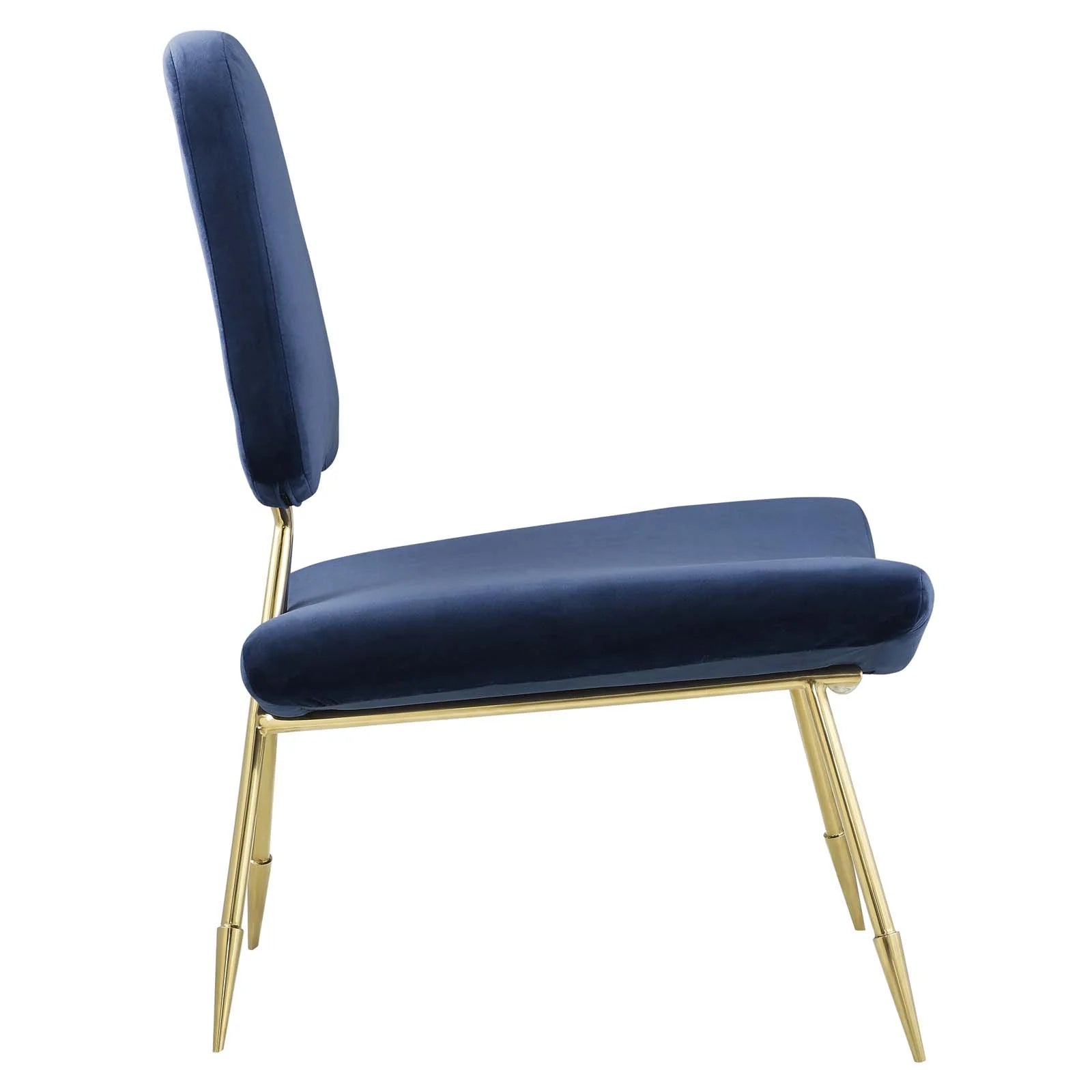 Fauteuil de salon en velours Ponder Performance 