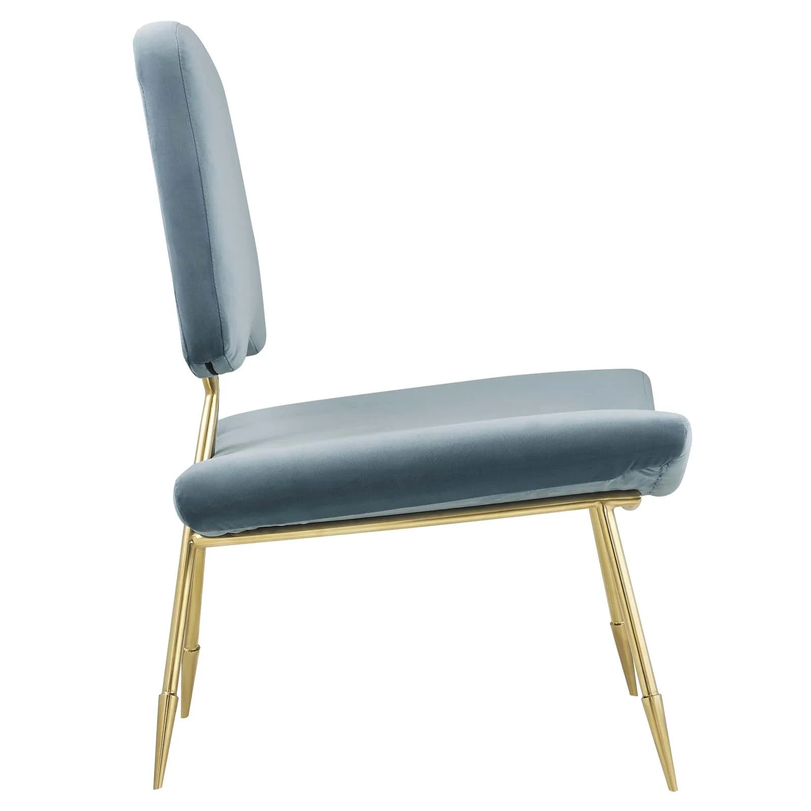 Fauteuil de salon en velours Ponder Performance 