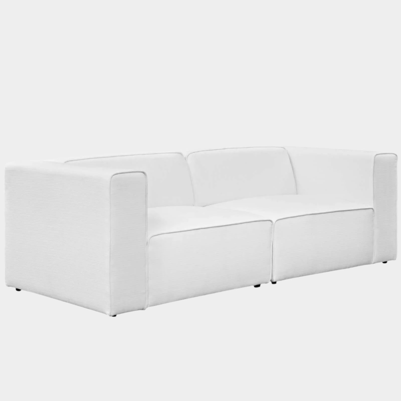 Mingle 2 Piece Upholstered Fabric Sectional Sofa Set