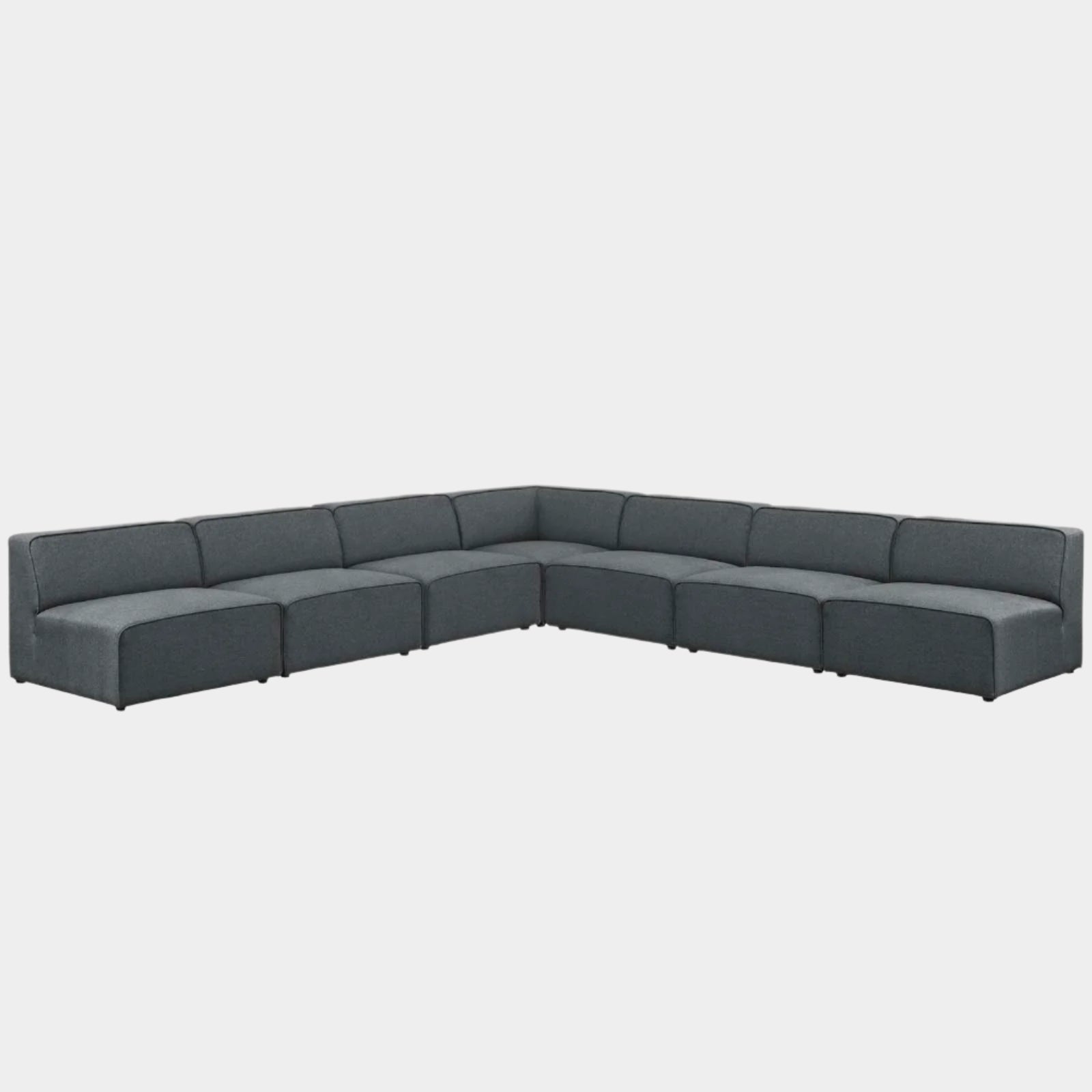 Mingle 7 Piece Upholstered Fabric Sectional Sofa Set