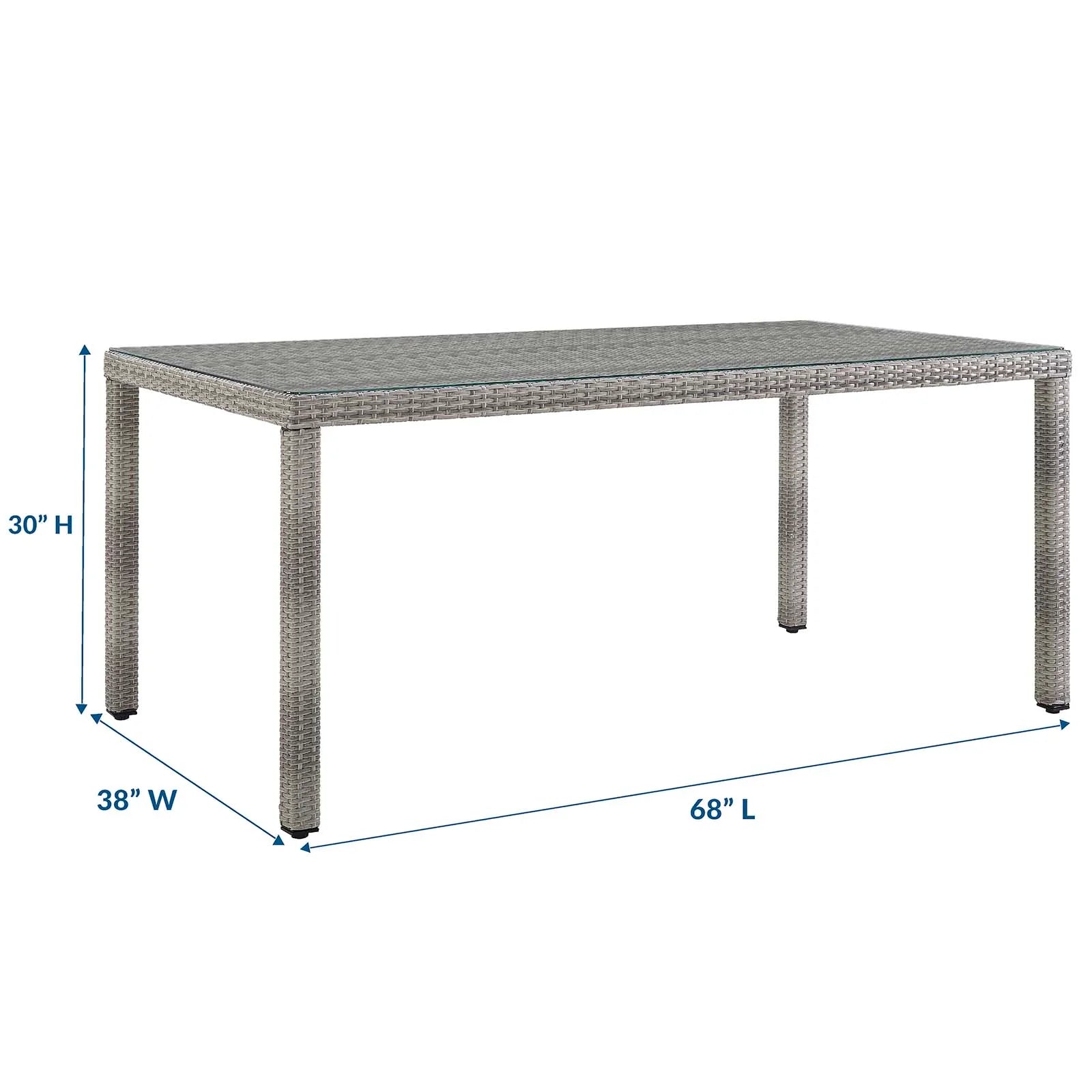 Ensemble de patio extérieur en rotin et osier Aura 7 pièces