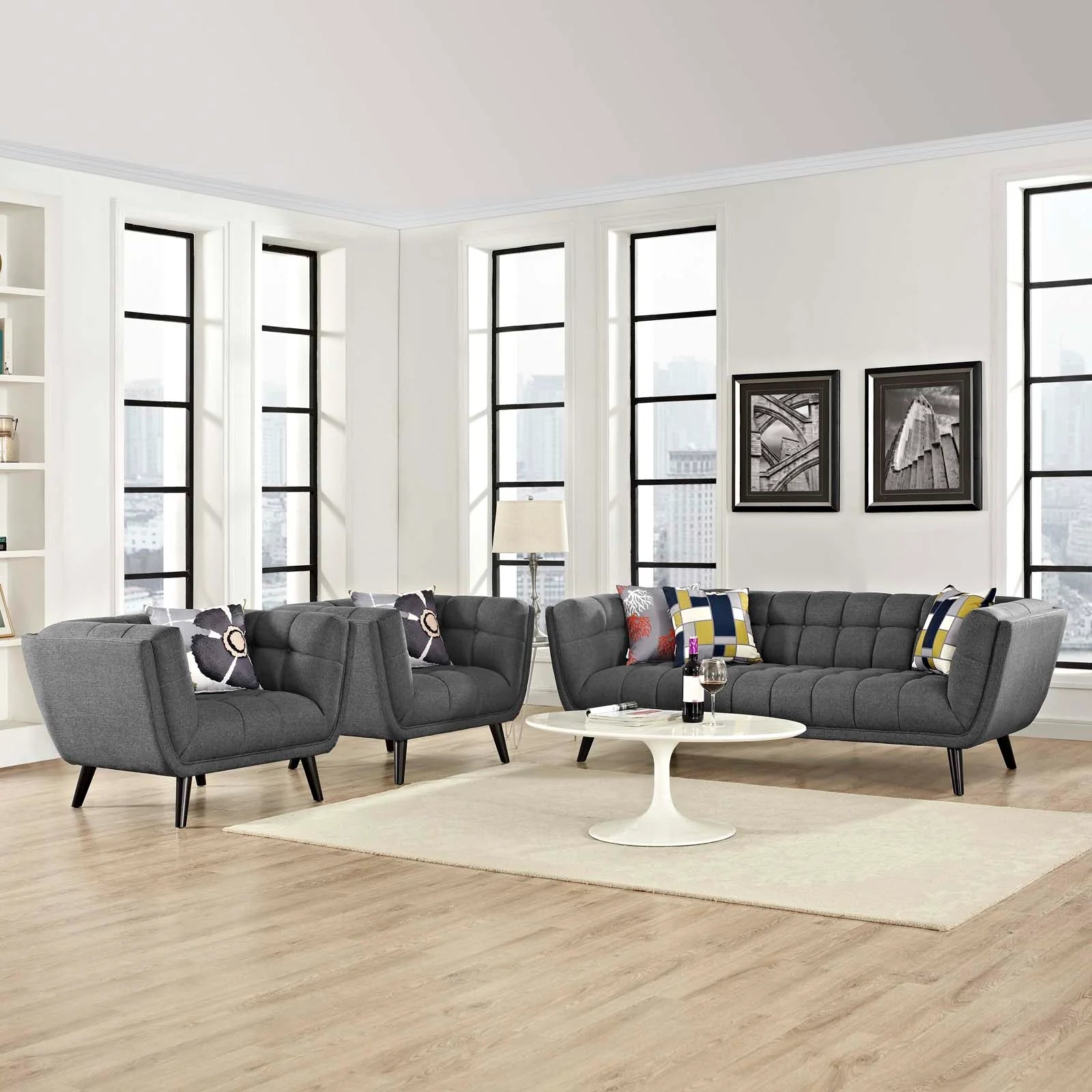 Chaise sans accoudoirs rembourrée en duvet Commix