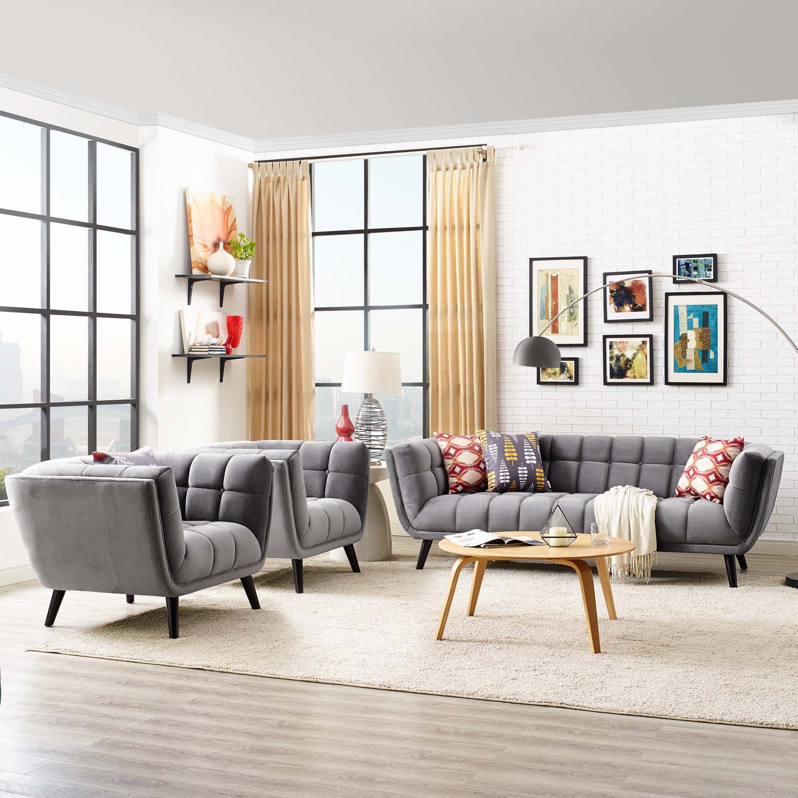 Chaise sans accoudoirs rembourrée en duvet Commix