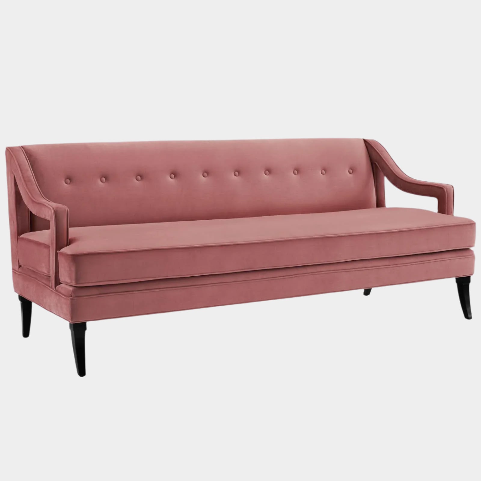 Concur Button Tufted Performance Velvet Sofa