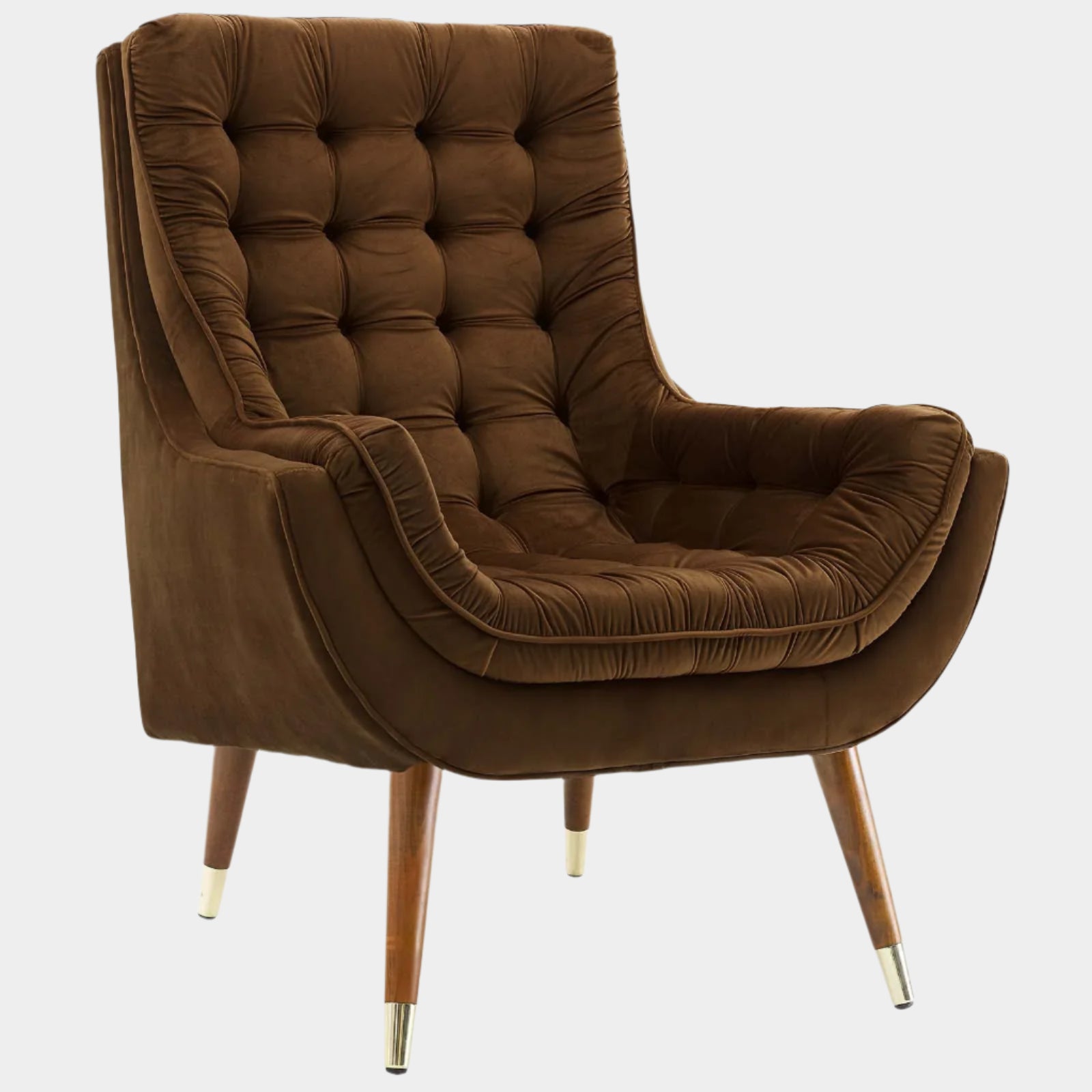 Suggest Button Tufted Performance Velvet Lounge Chair