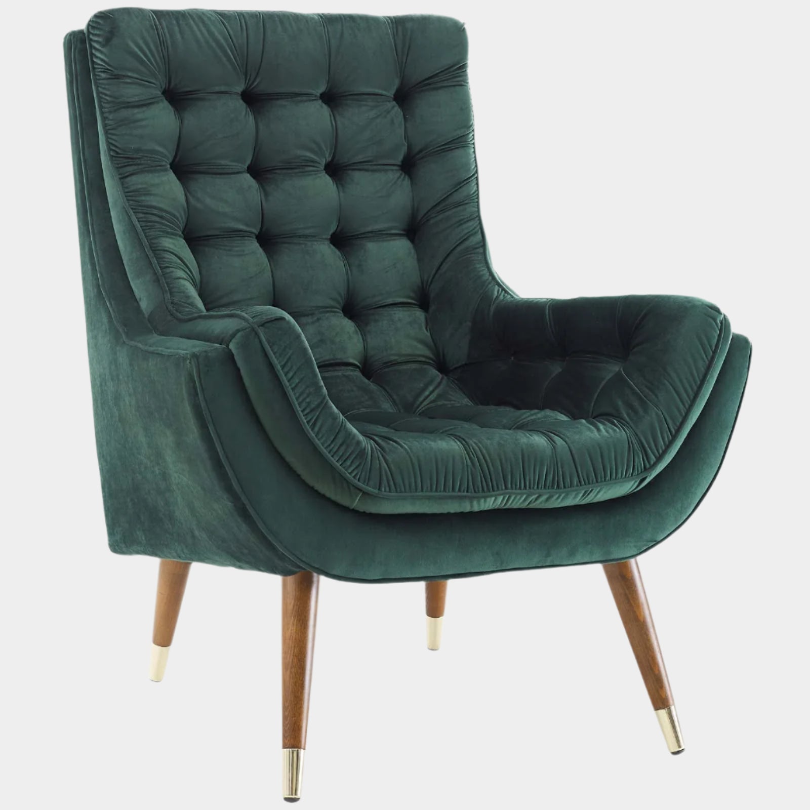 Suggest Button Tufted Performance Velvet Lounge Chair